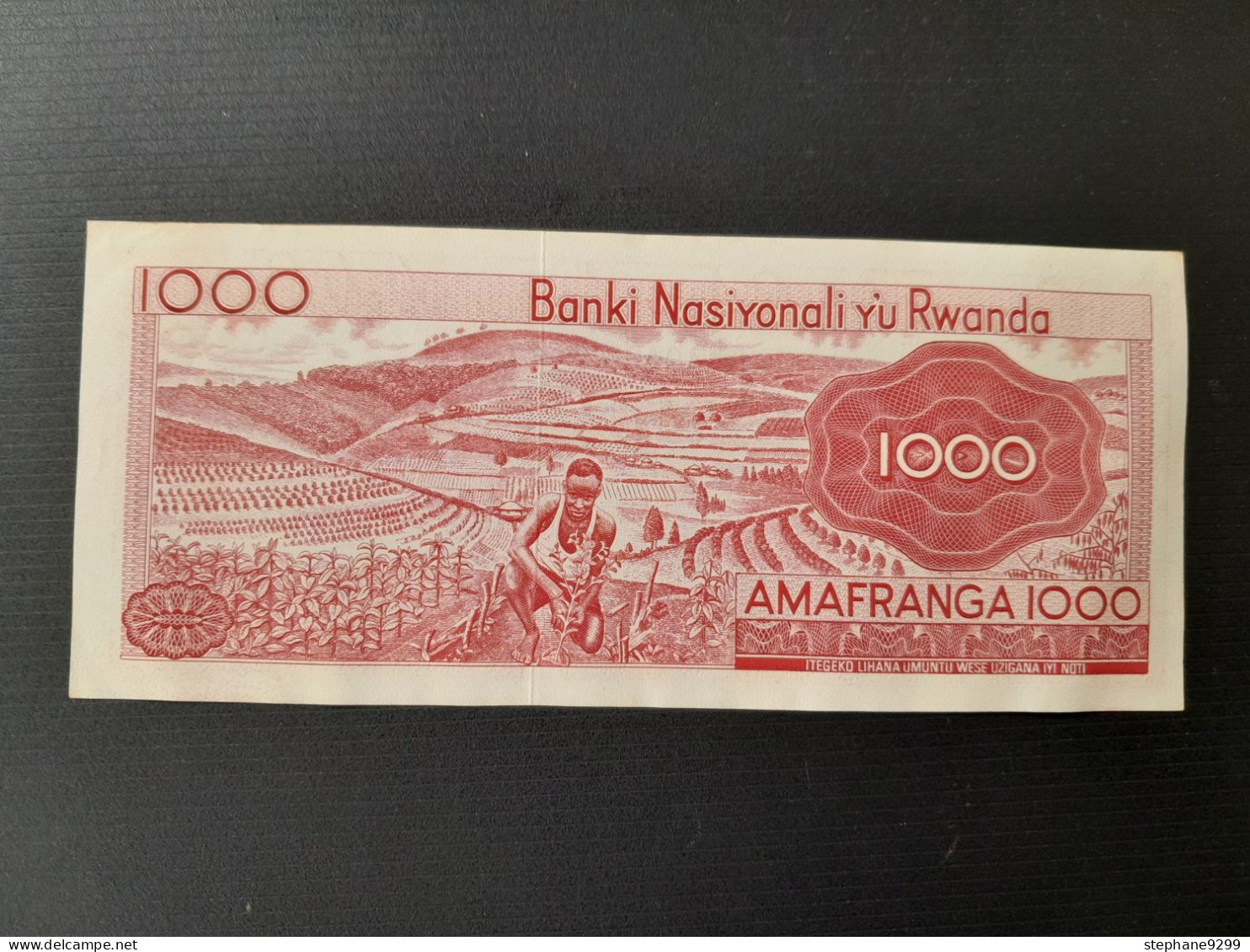 RWANDA 1000 FRANCS 1976.RARE.AUNC - Rwanda