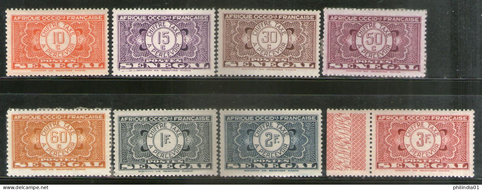 Senegal 1935 8 Diff. Postage Due Sc J23 Stamp MNH # 742 - Senegal (1960-...)