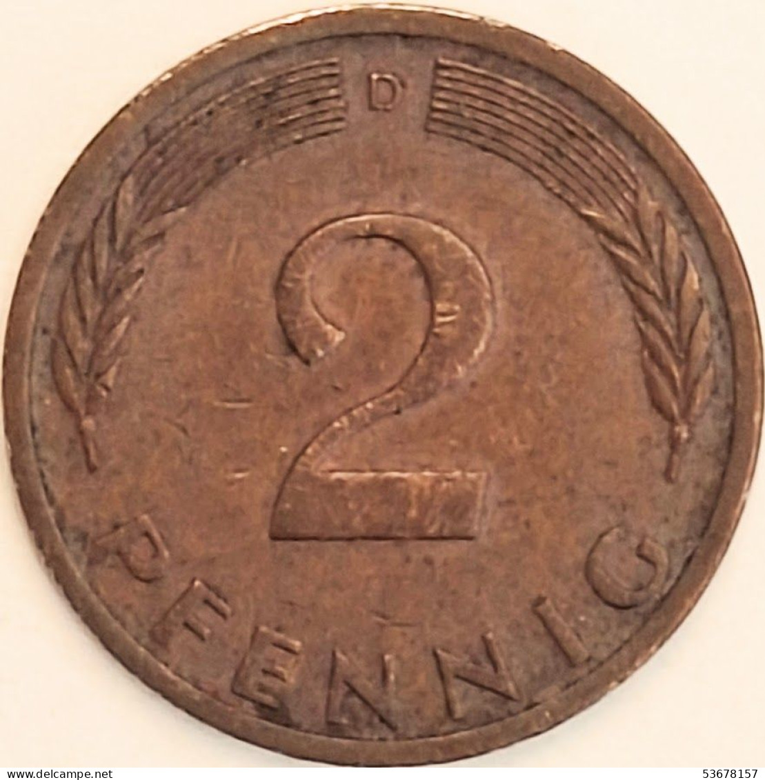 Germany Federal Republic - 2 Pfennig 1972 D, KM# 106a (#4517) - 2 Pfennig