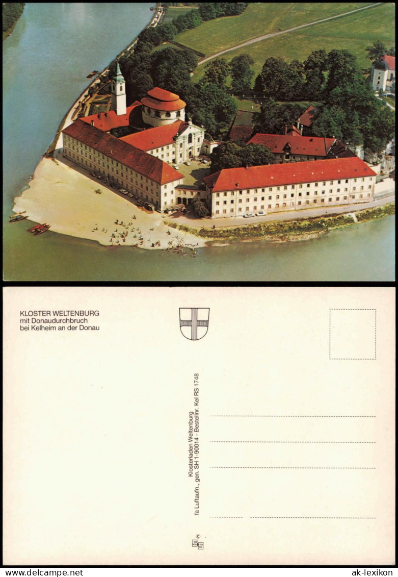 Ansichtskarte Kelheim Kloster Weltenburg V. Flugzeug Aus, Luftaufnahme 1970 - Kelheim