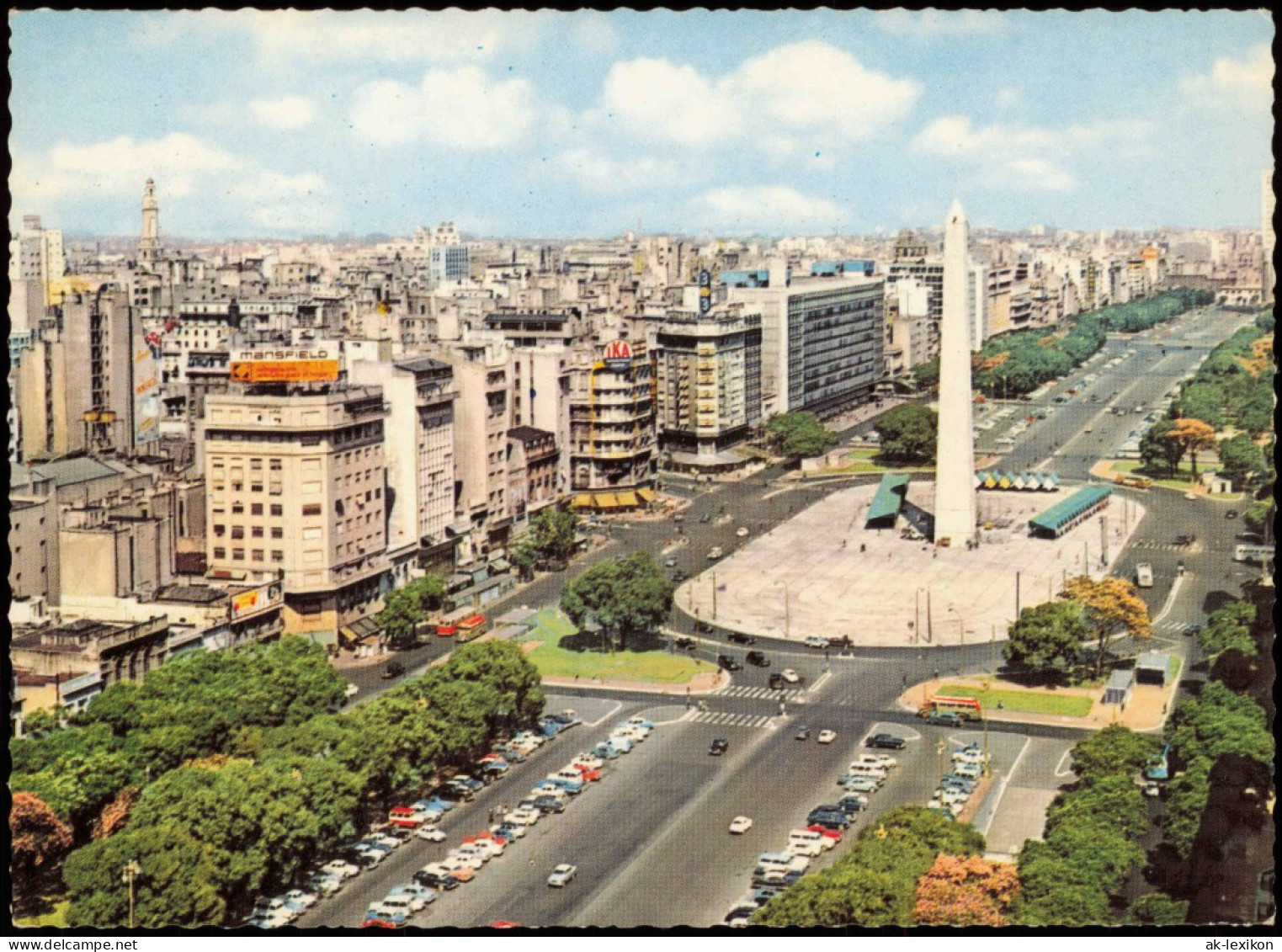 Postcard Buenos Aires Avenida Nueve De Julio (Obelisk) 1967 - Argentine