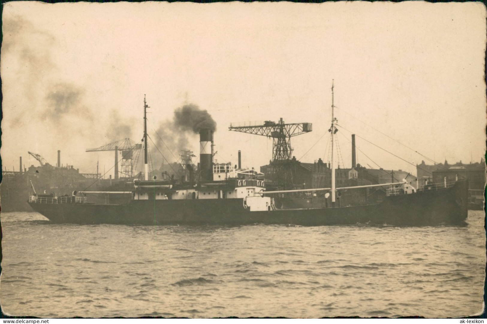 Ansichtskarte Hamburg Hafen, Dampfer Steamer - Kran 1934 - Sonstige & Ohne Zuordnung