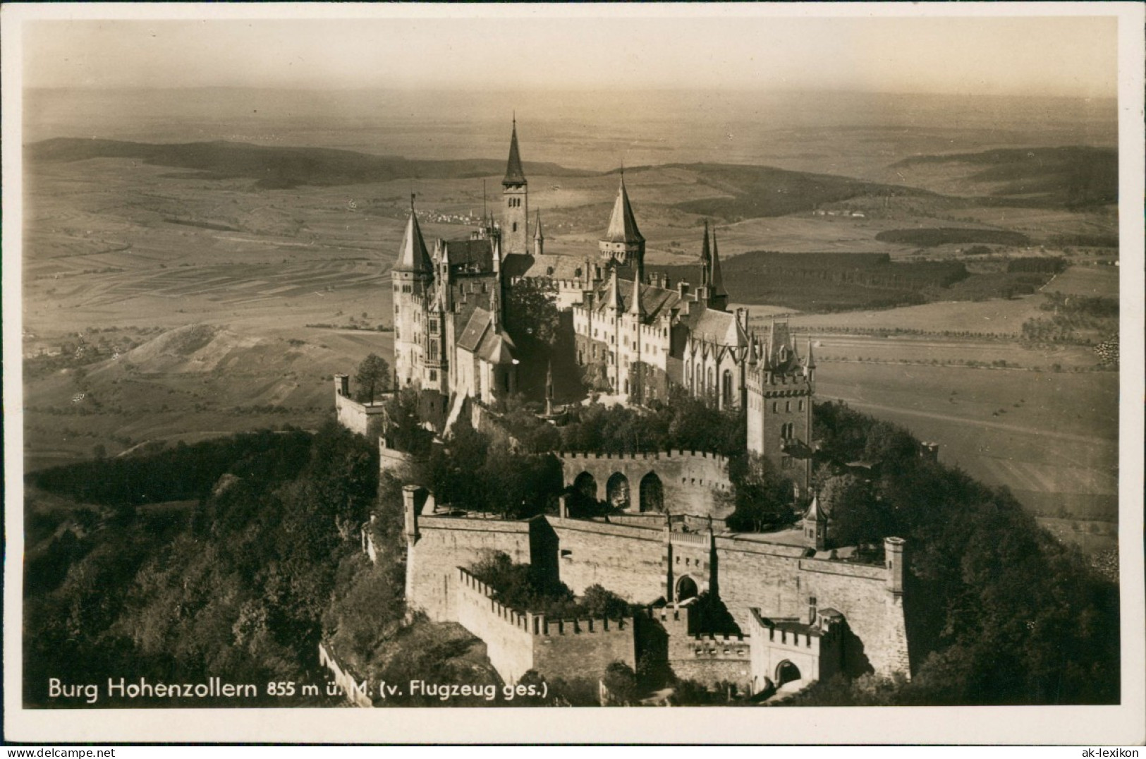 Ansichtskarte Hechingen Burg Hohenzollern V. Flugzeug Aus, Luftaufnahme 1940 - Hechingen