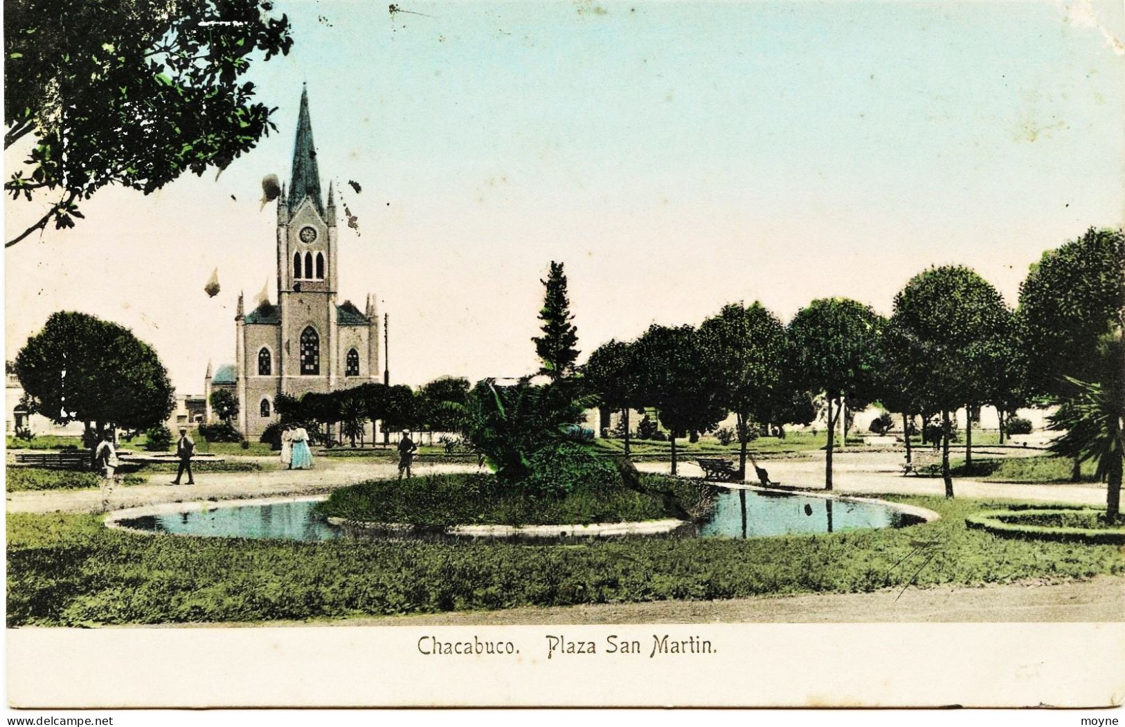 2037  - CHACABUCO - Argentine - Plaza San Martin - Circulée En   1908- - Argentinien