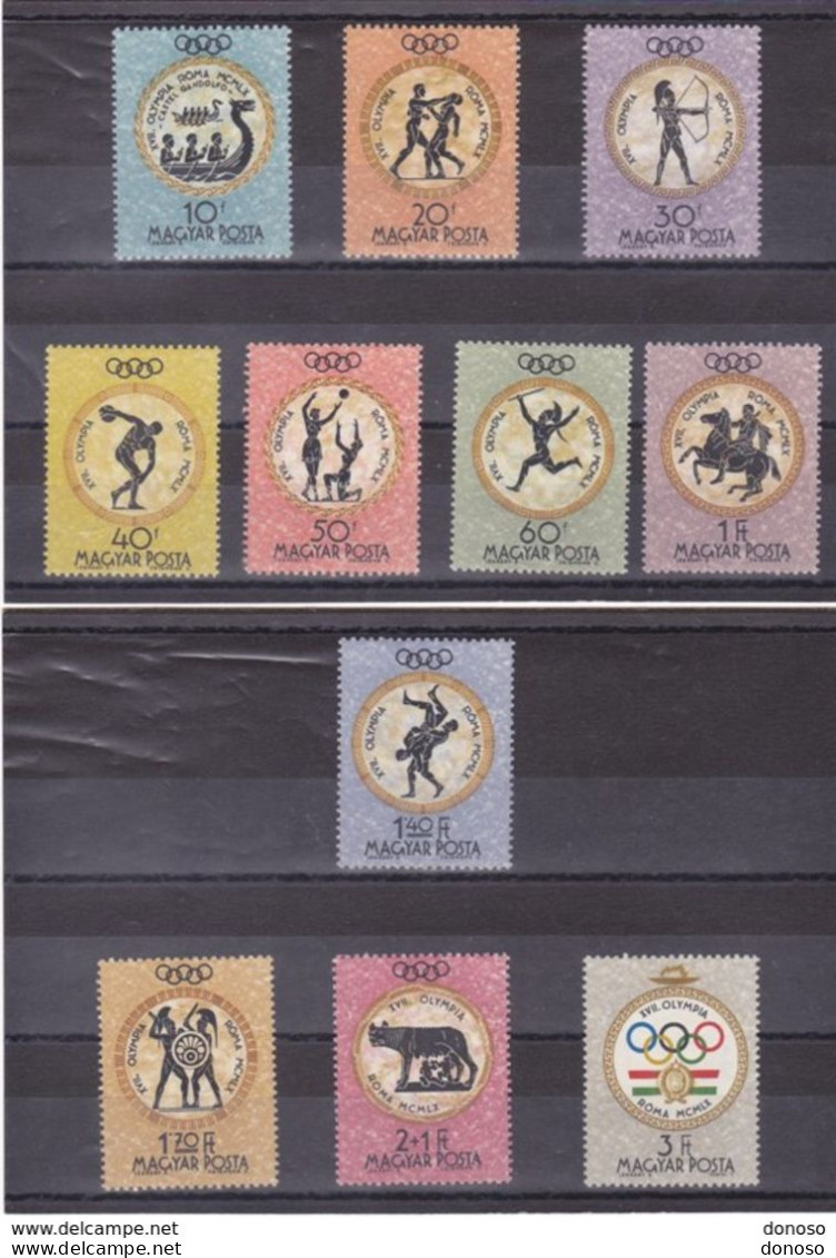 HONGRIE 1960  JEUX OLYMPIQUES DE ROME Yvert 1379-1389,  Michel 1686-1696 NEUF** MNH Cote Yv 10 Euros - Unused Stamps