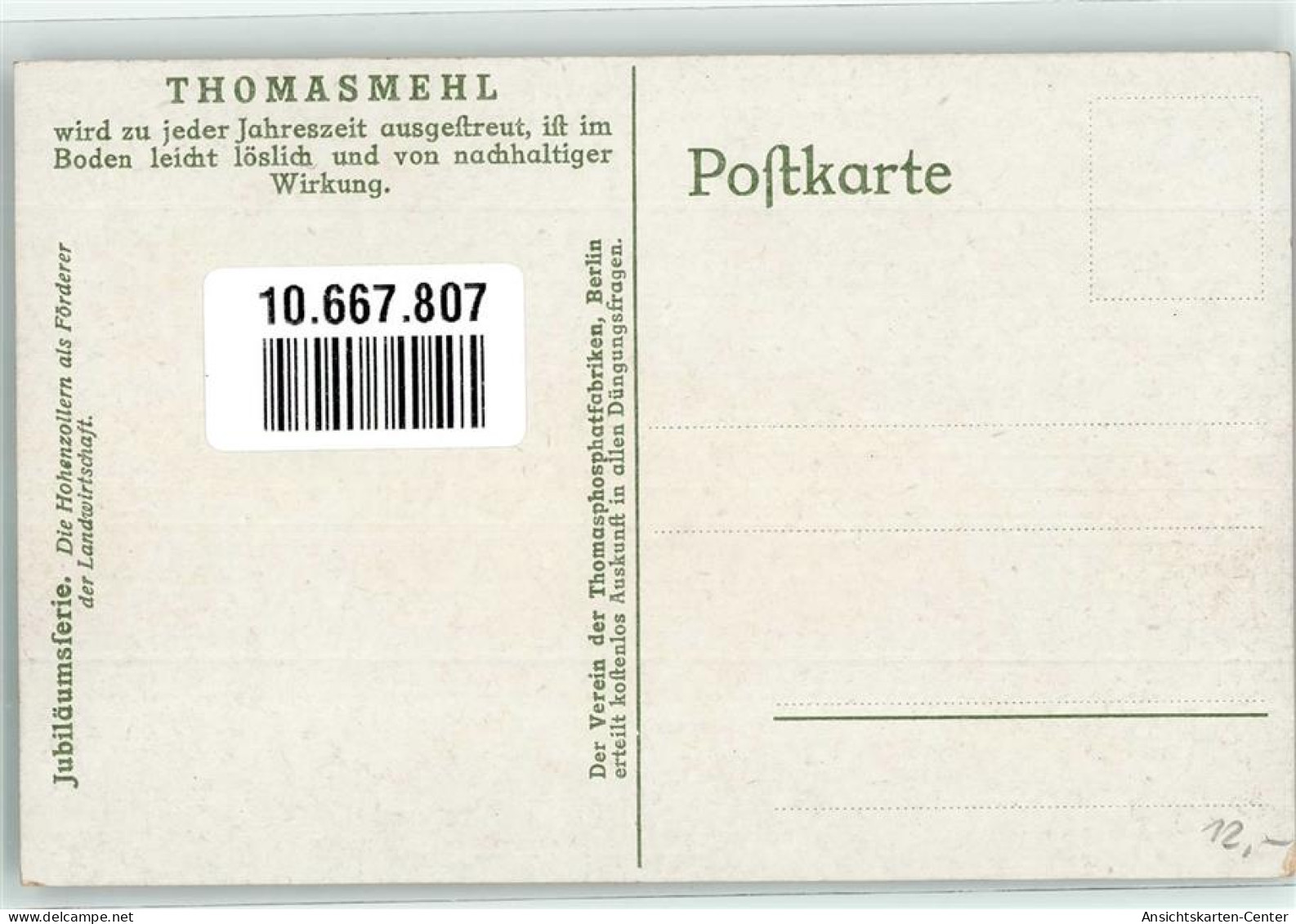 10667807 - Als Gutsherr In Candinen Jubilaeumsserie Die Hohenzollern Als Foerderer Der Landwirtschaft Thomasmehl - Königshäuser