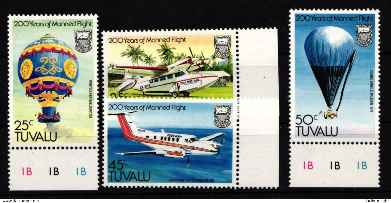 Tuvalu 199-202 Postfrisch 200 Jahre Luftfahrt #HY799 - Tuvalu