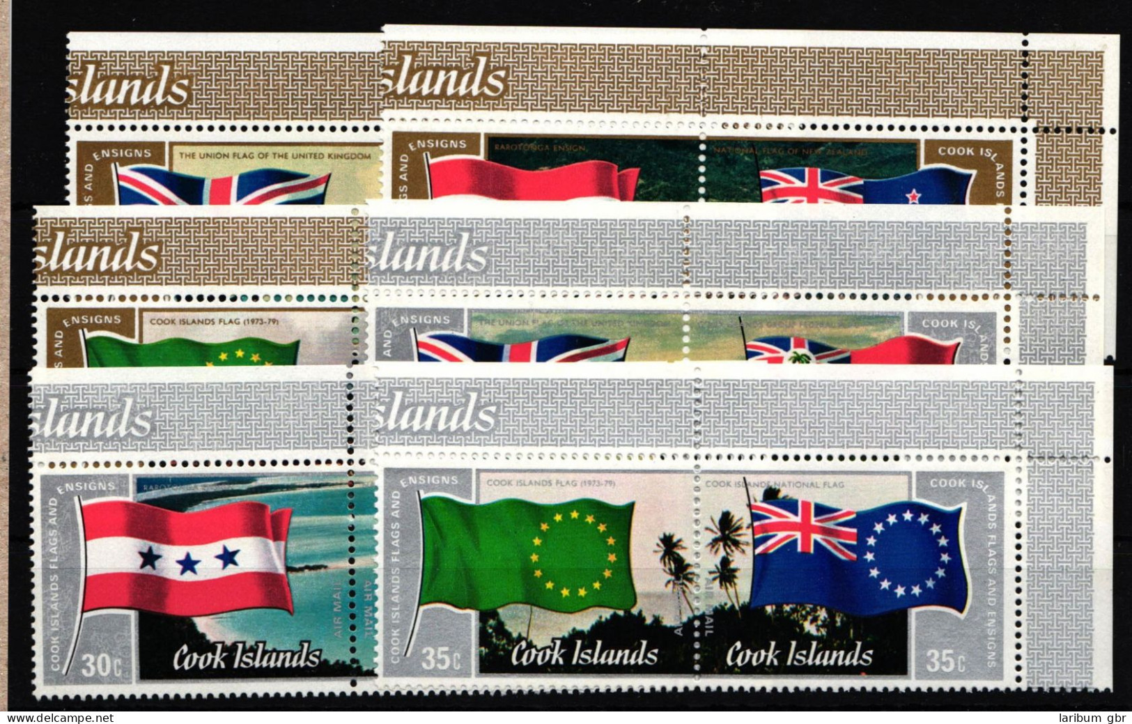 Cook Inseln 915A-926A Postfrisch 6 Paare Flaggen #HY807 - Cookeilanden