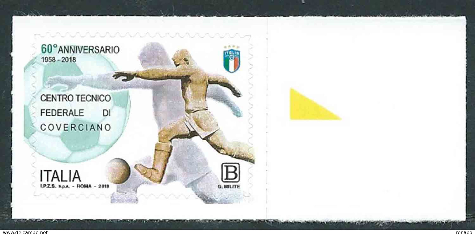 Italia, Italy, Italie, Italien 2018; Centro Tecnico Federale Della Federazione Italiana Giuoco Calcio A Coverciano,bordo - Unused Stamps