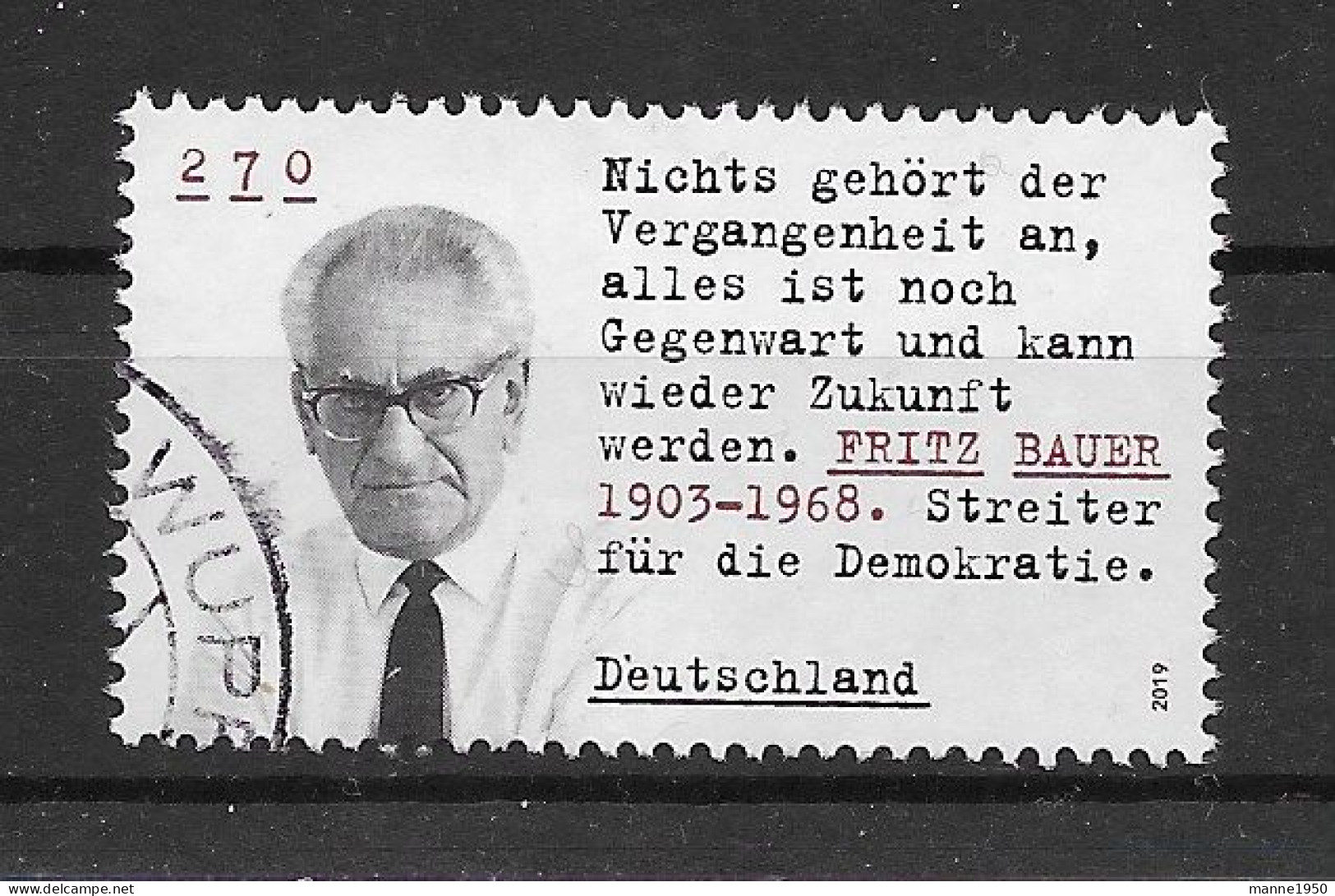 BRD/Bund 2019 Fritz Bauer Mi.Nr. 3502 Gestempelt - Used Stamps