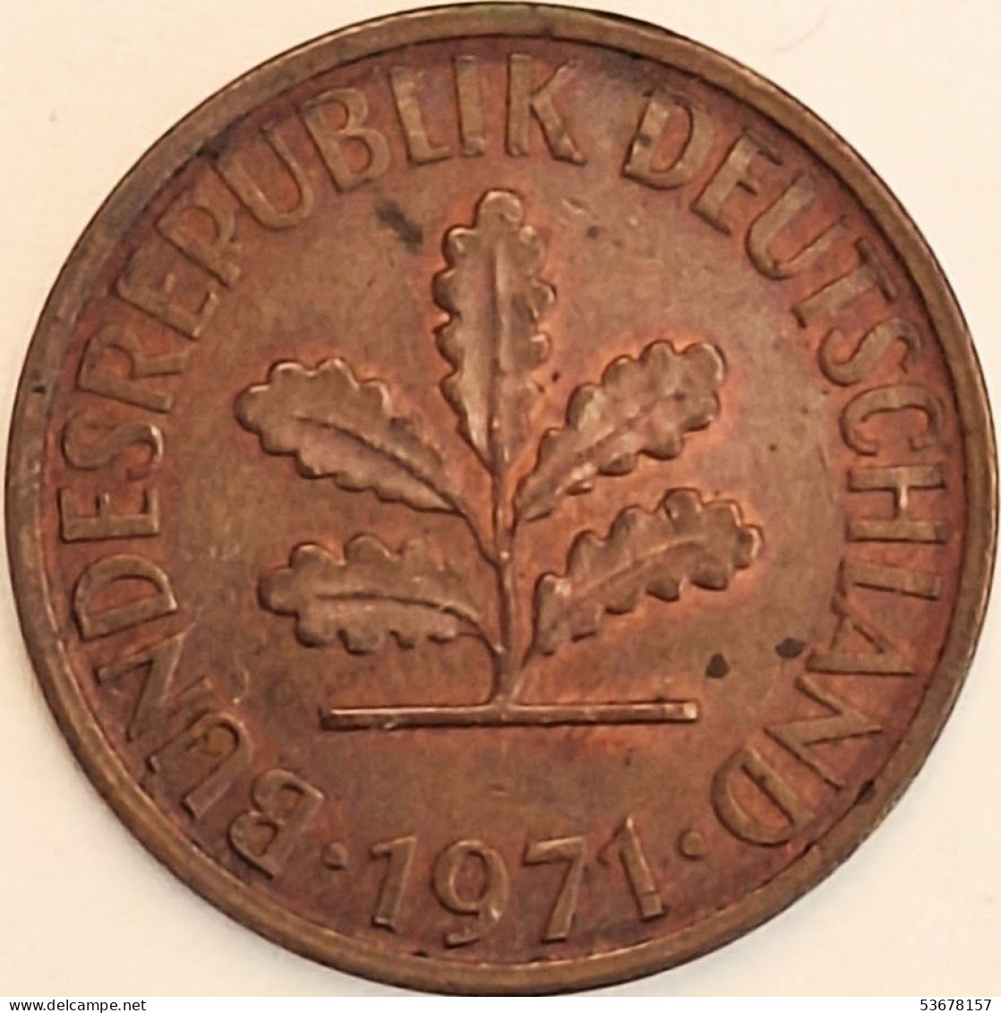Germany Federal Republic - 2 Pfennig 1971 D, KM# 106a (#4518) - 2 Pfennig