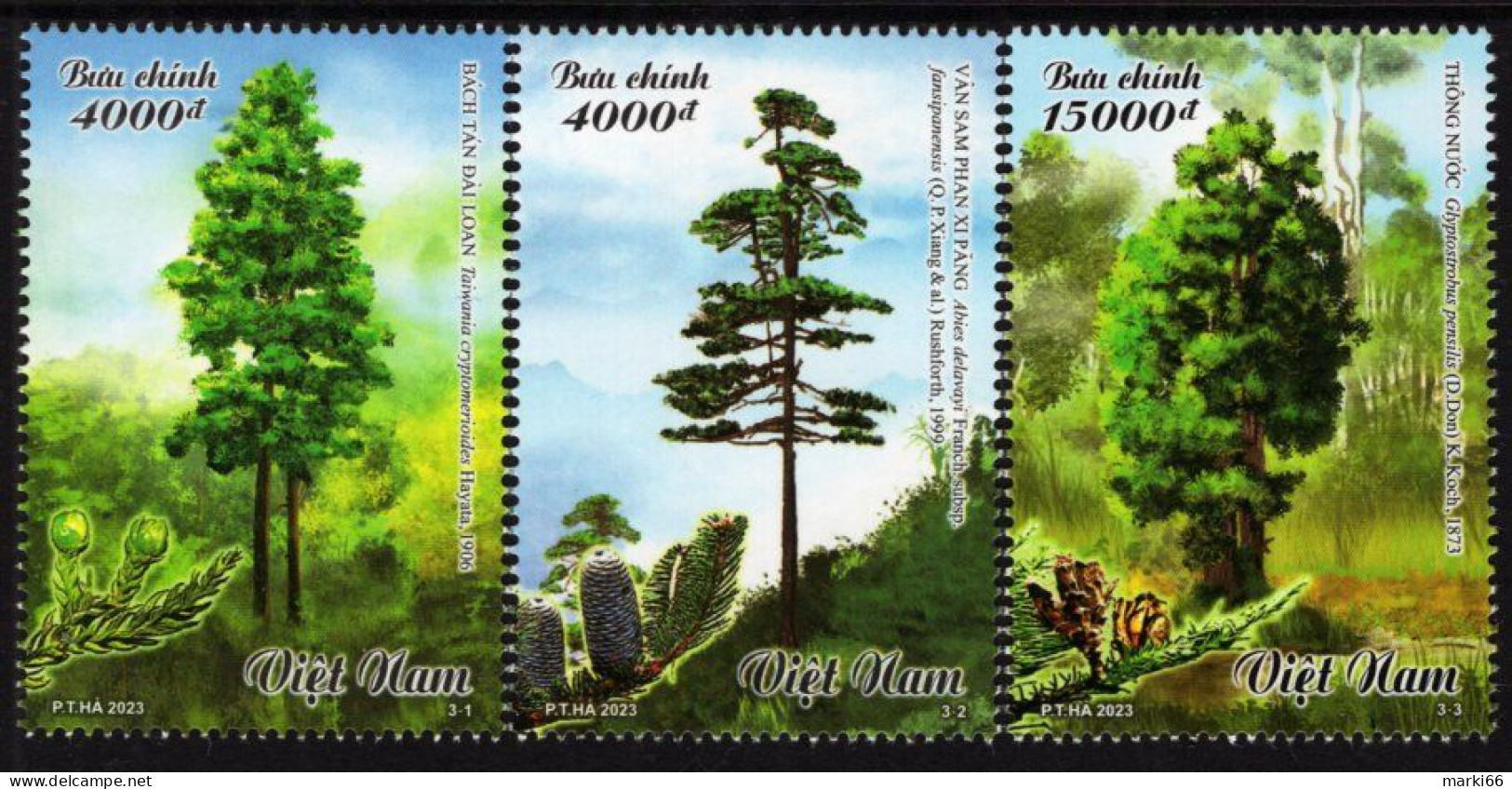 Vietnam - 2023 - Precious Timber Trees - Mint Stamp Set - Viêt-Nam