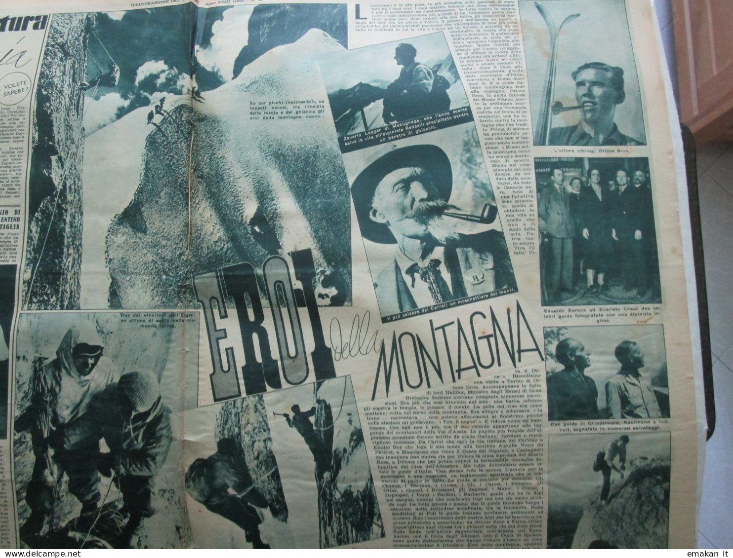 # ILLUSTRAZIONE DEL POPOLO N 32 /1938 GUERRA DI SPAGNA / GINO BARTALI / EROI DELLA MONTAGNA / CIRIO - Eerste Uitgaves