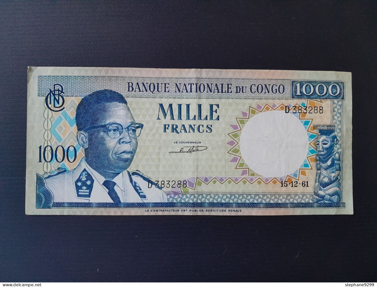 CONGO 1000 FRANCS 1961.SUP - Republik Kongo (Kongo-Brazzaville)
