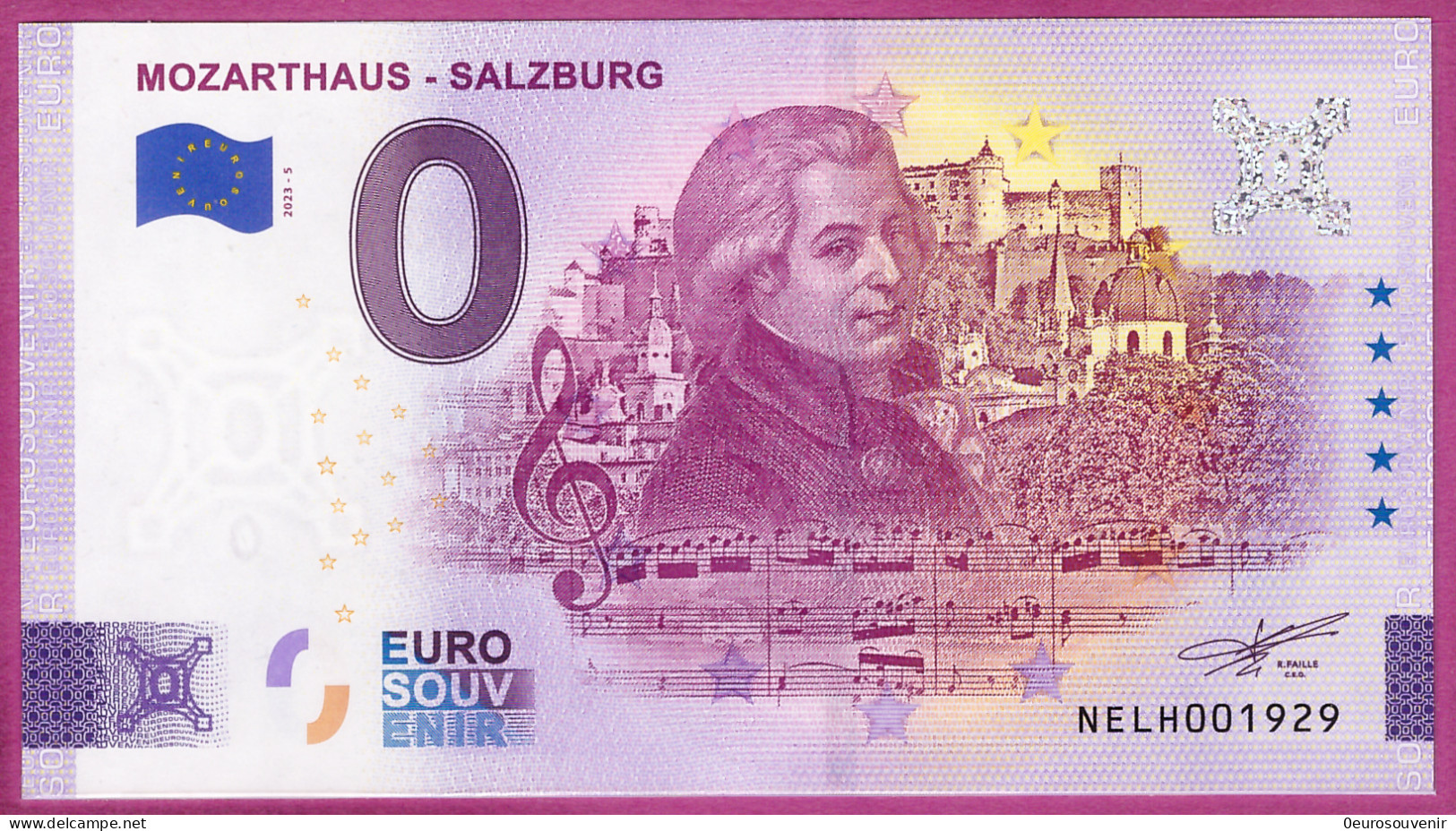 0-Euro NELH 2023-5 MOZARTHAUS - SALZBURG - Private Proofs / Unofficial