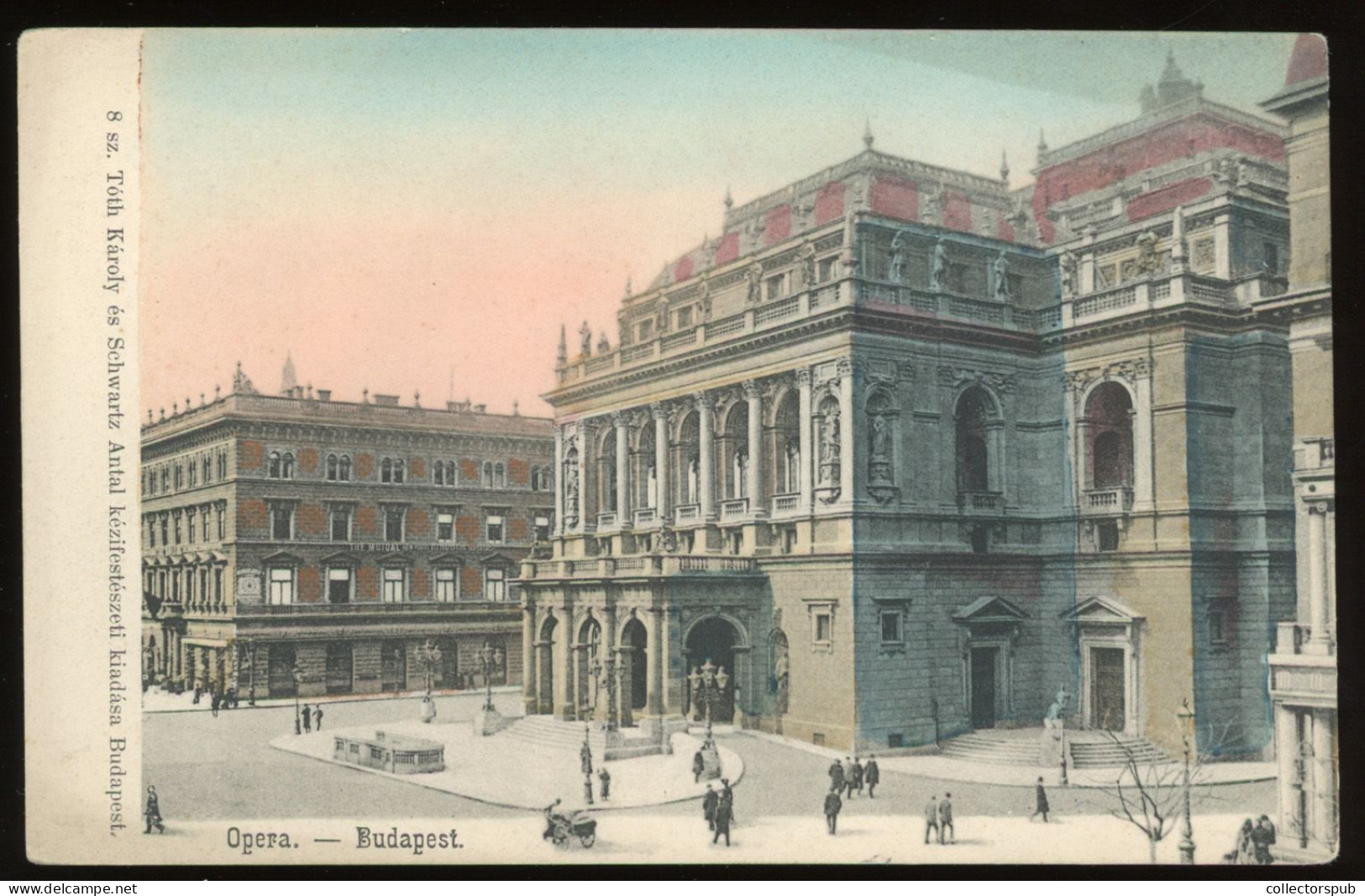 HUNGARY BUDAPEST Old Postcard  Opera With Advertising Print  1910. Ca - Hongarije