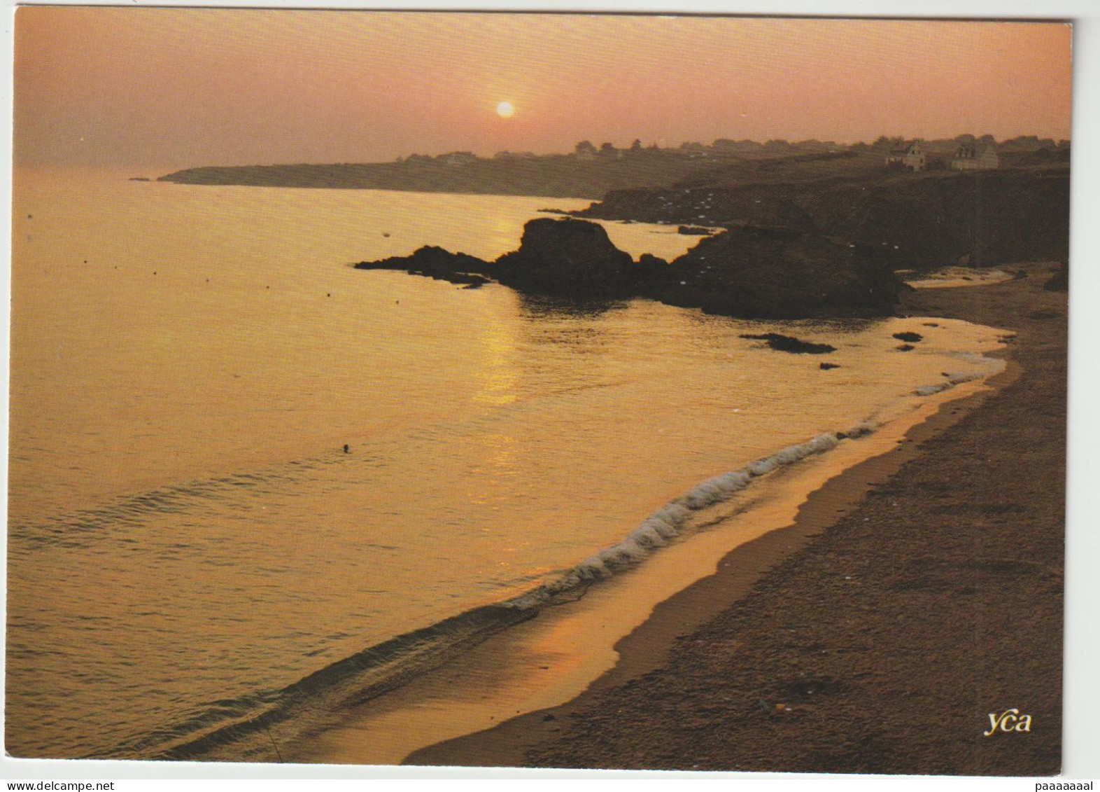 LE POULDU  CREPUSCULE SUR LA COTE LES ROCHERS ET LA PLAGE DU KEROU - Le Pouldu