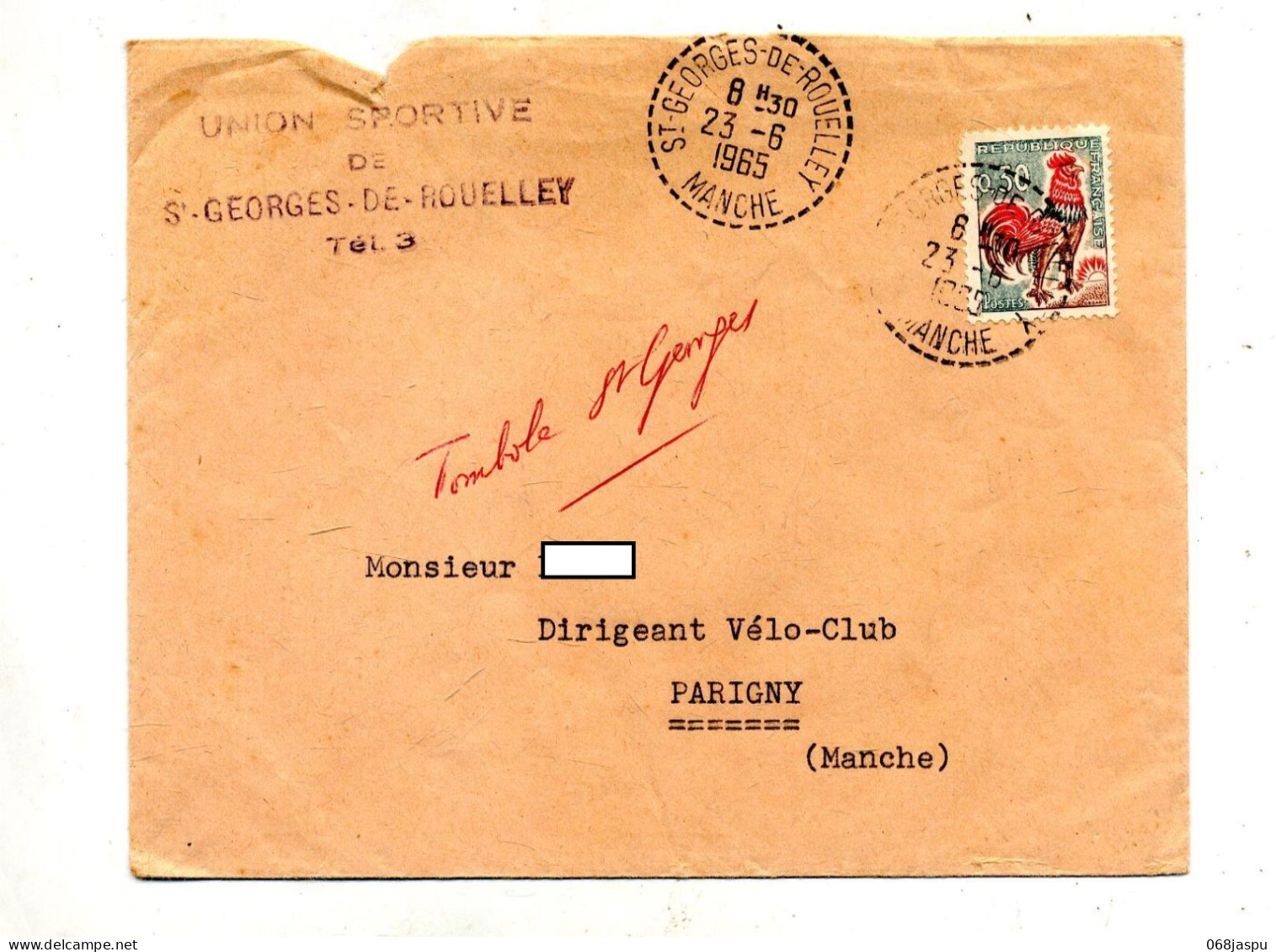 Lettre Cachet Saint Georges De Rouelley - Bolli Manuali