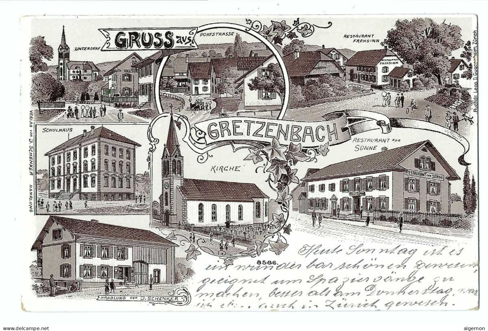 32519 - Gruss Aus Gretzenbach Multivues Circulée 1914 - Other & Unclassified