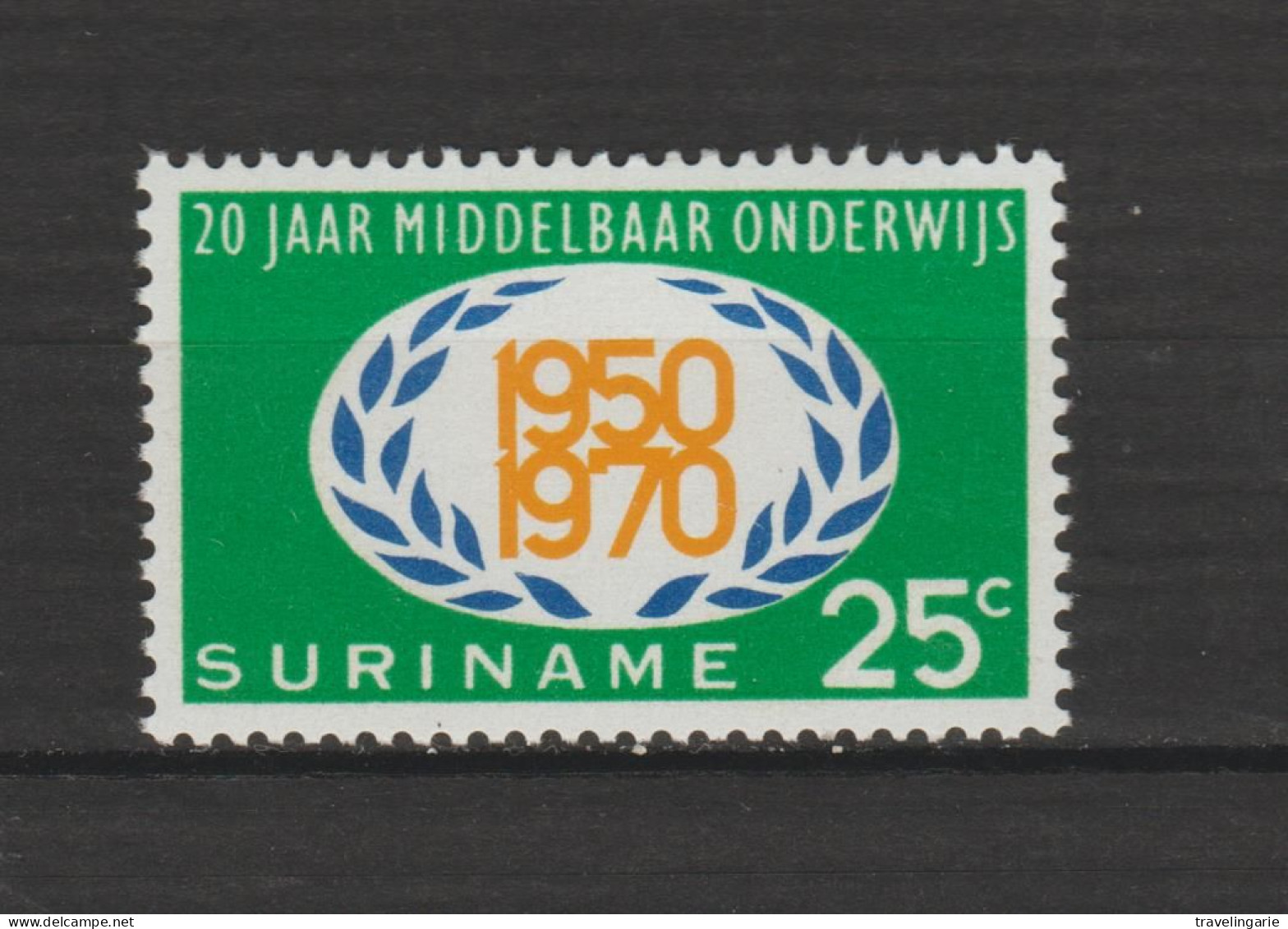Suriname 1970 20 Years Secondary Education 30 Cent MNH/** - Surinam