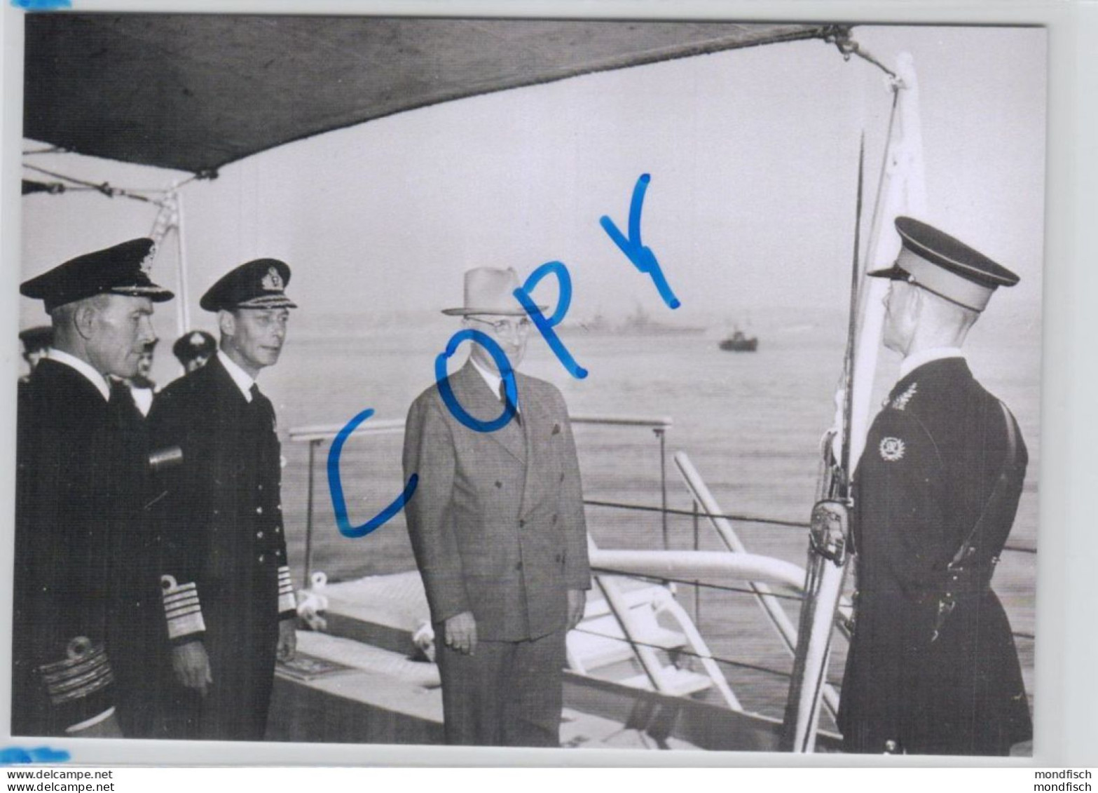 REPRO - King George VI And President Harry S. Truman - U.S.S. Augusta - Königshäuser