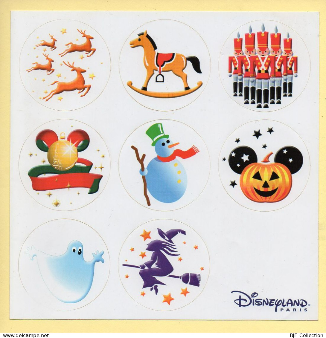 Disneyland Paris / Halloween / Planche De 8 Autocollants / Sticker (voir Scan Recto/verso) - Aufkleber