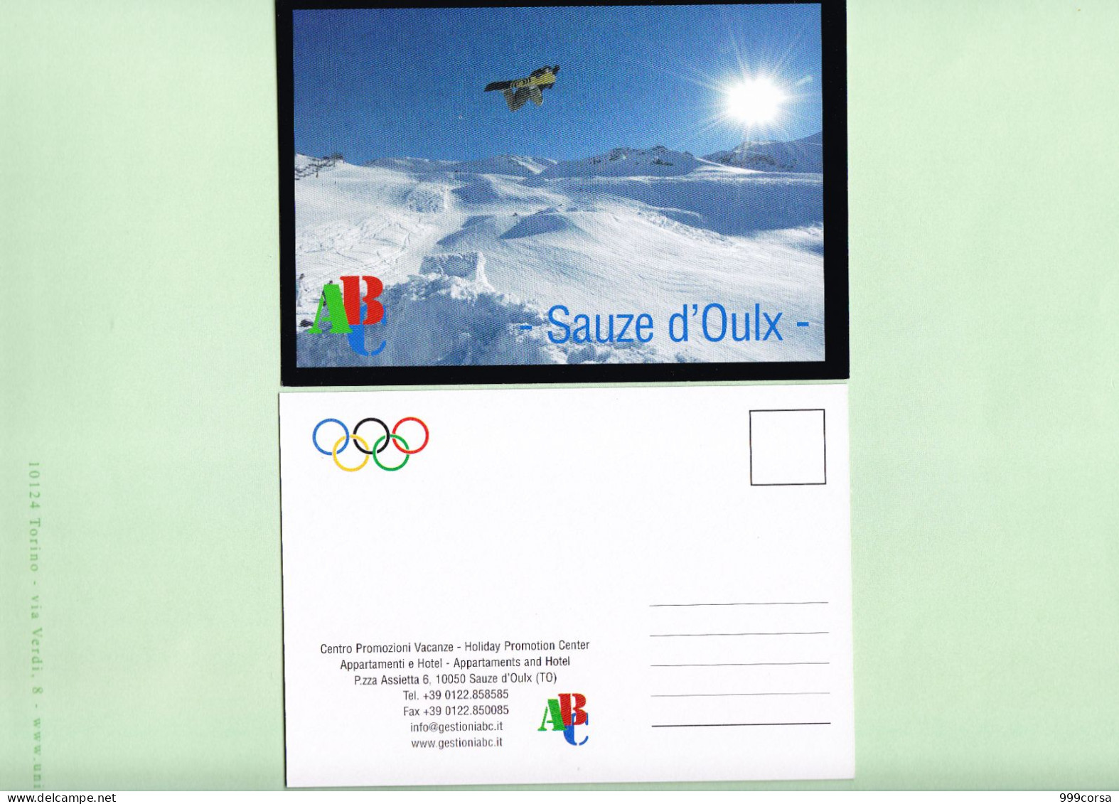 (A2) Sauze D'Oulx, Sede Olimpiadi, ABC Immobiliare (1 Cart.f-r) - Advertising