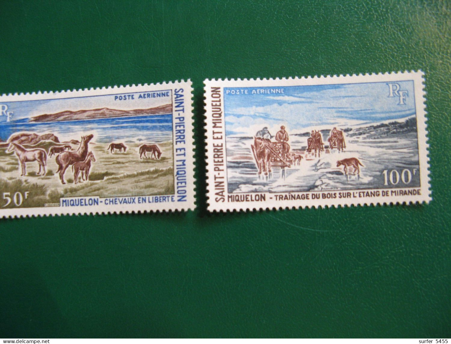 SAINT PIERRE ET MIQUELON YVERT POSTE AERIENNE N° 44/45 NEUFS** LUXE - MNH -  COTE 46,50 EUROS - Unused Stamps
