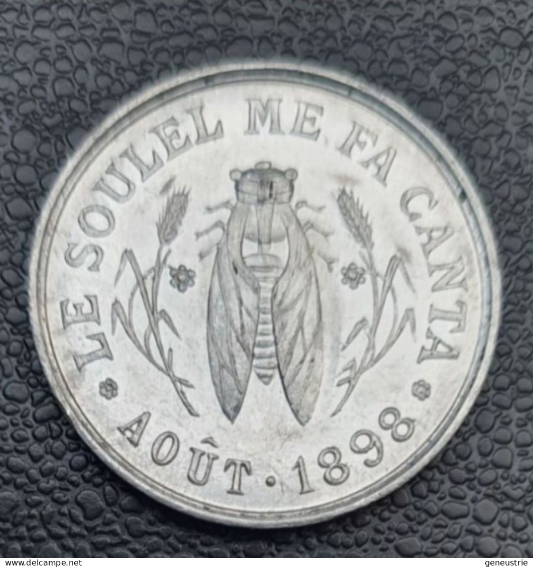 Beau Jeton Publicitaire "Fête De Gascogne Et De Languedoc - Ville De Carcassonne (Cigale) Le Soulel Me Fa Canta" - Monetary / Of Necessity
