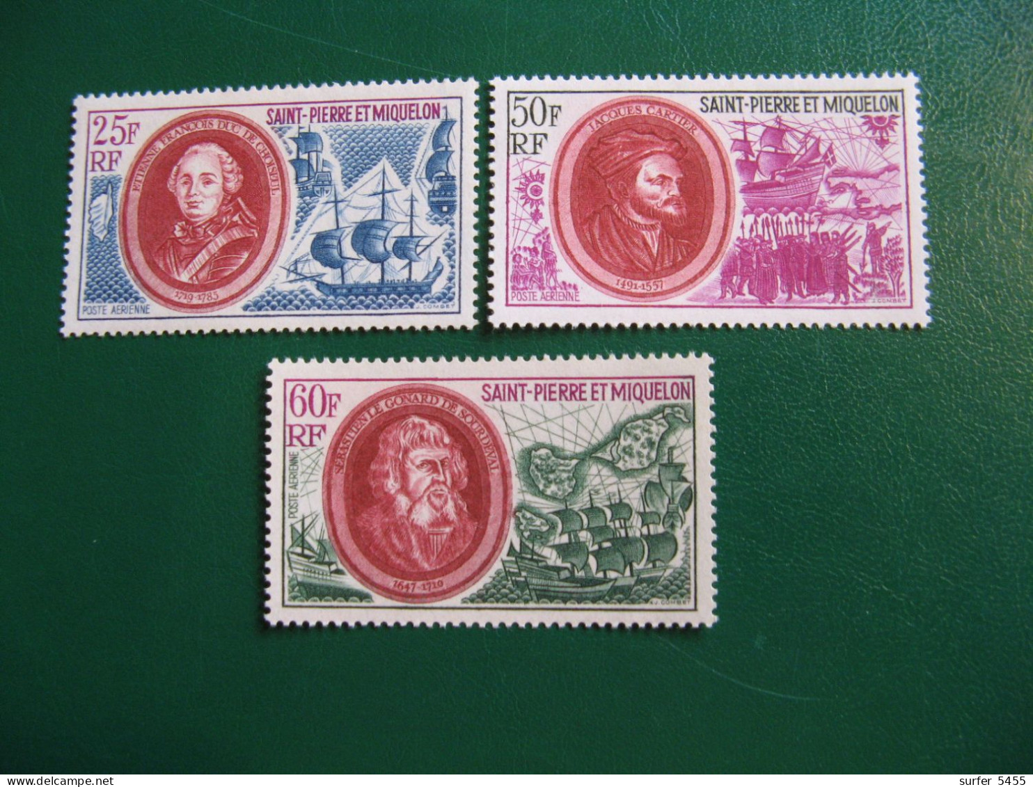 SAINT PIERRE ET MIQUELON YVERT POSTE AERIENNE N° 50/52 NEUFS** LUXE - MNH -  COTE 115,00 EUROS - Unused Stamps
