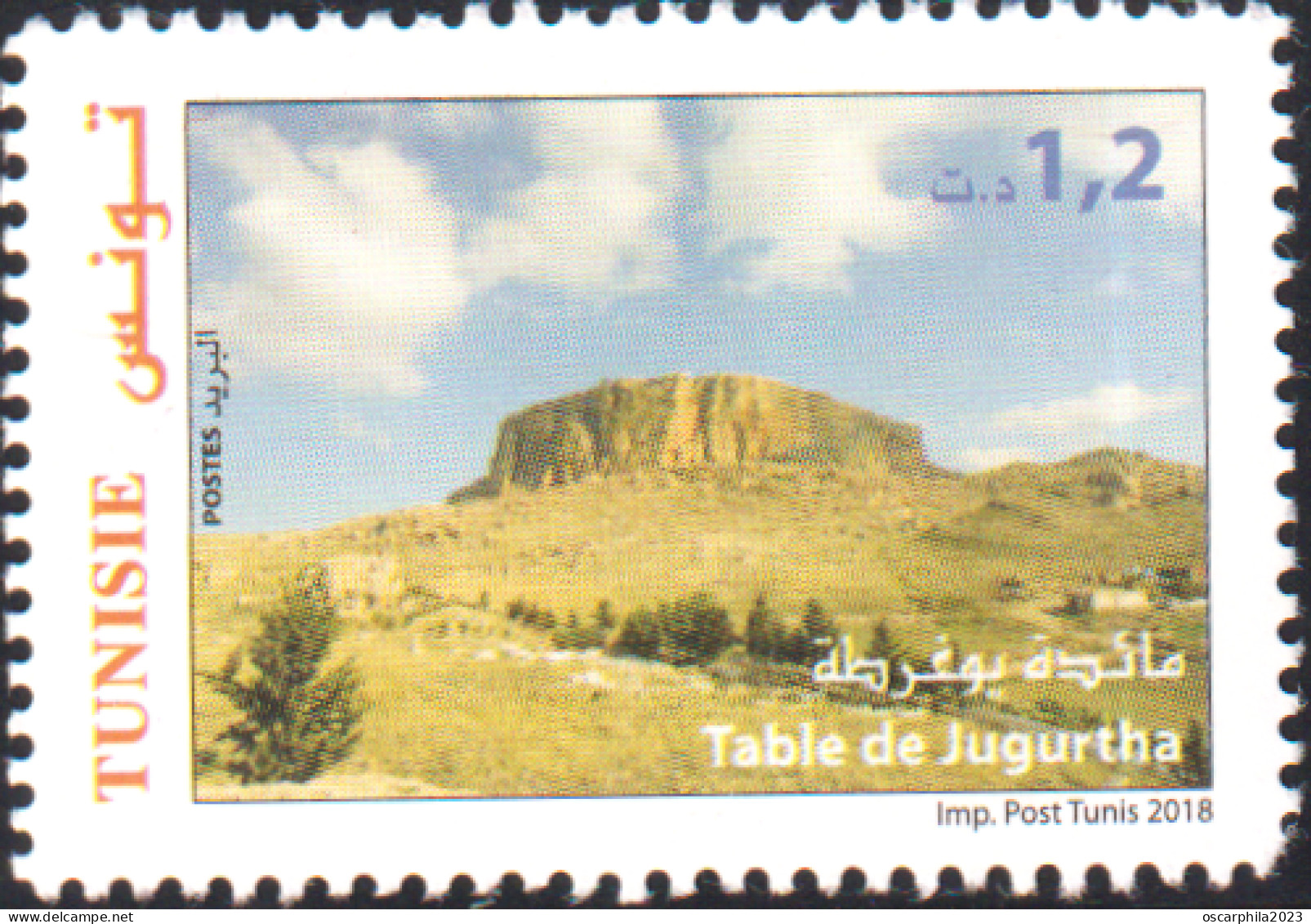 2018- Tunisie - Sites Touristiques Et Archéologiques En Tunisie -  Table De Juguartha - 1 V - MNH ***** - Autres & Non Classés