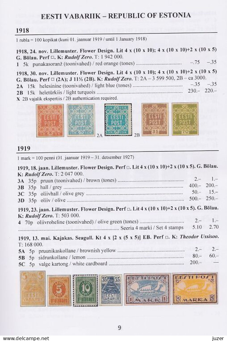 Estnische Briefmarken/Ganzsachen-Katalog 1918-2023 (Vapimark) 2024 - Estonia