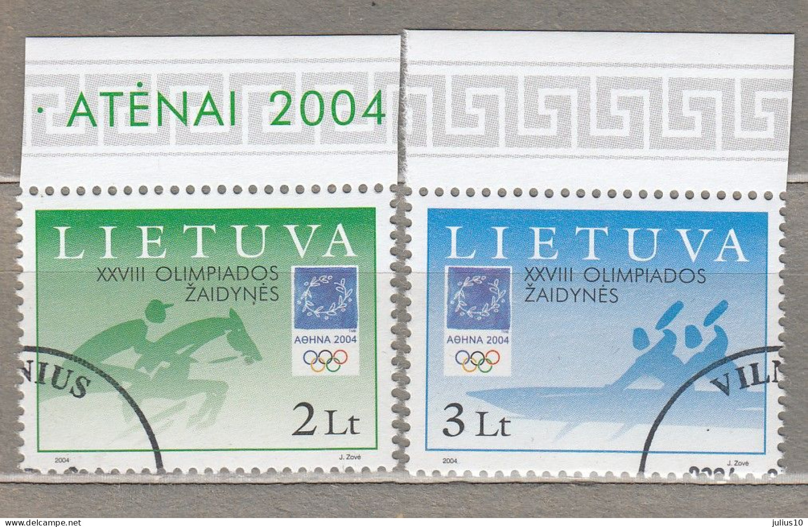 LITHUANIA 2004 Olympic Games MI 855-856 Used(o) #Lt807 - Lituanie