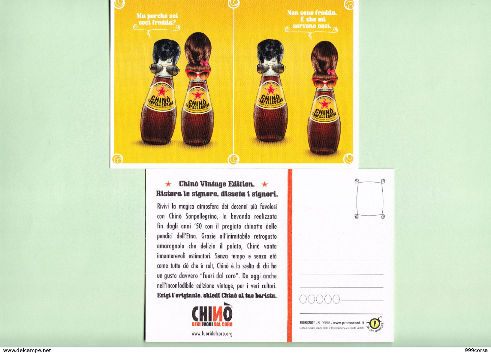 (A8) Chinò San Pellegrino, Chinò Vintage Edition, Promocard 9358 (1 Cart. F-r) - Werbepostkarten