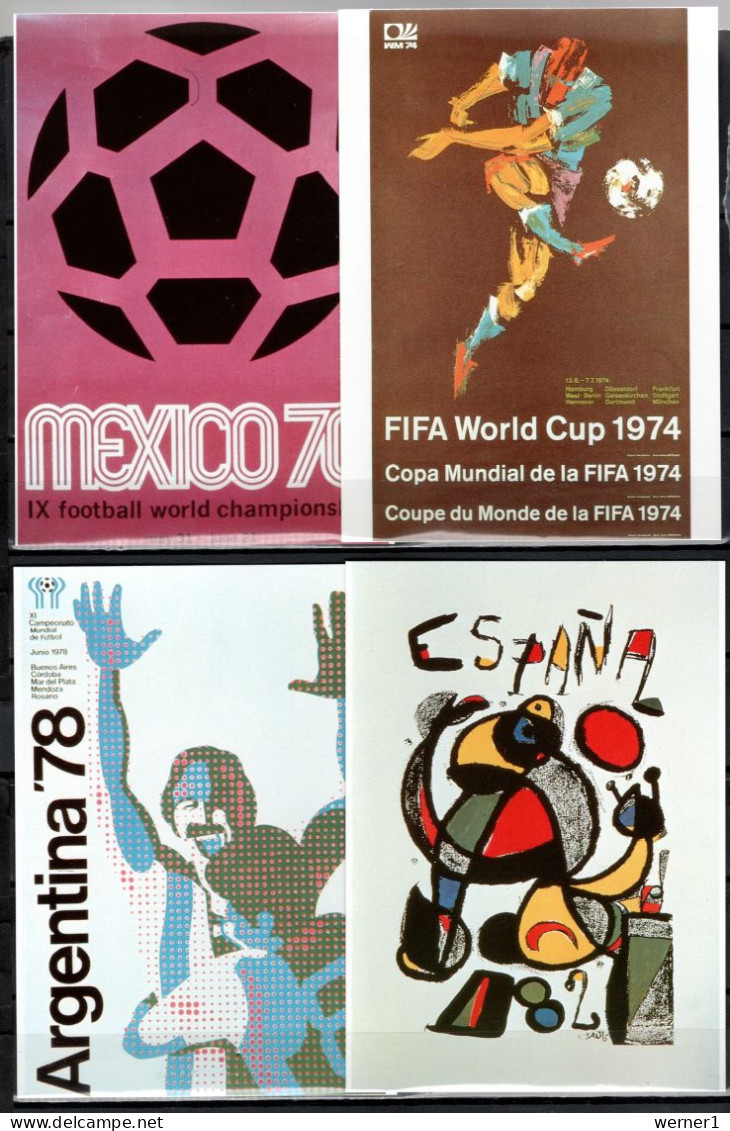 Football Soccer World Cup Set Of 15 Commemorative Postcards With Designs Of Posters Of The World Cups From 1930 To 1994 - 1994 – Verenigde Staten