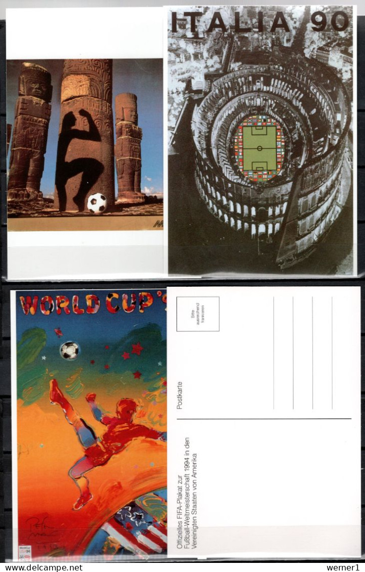 Football Soccer World Cup Set Of 15 Commemorative Postcards With Designs Of Posters Of The World Cups From 1930 To 1994 - 1994 – États-Unis