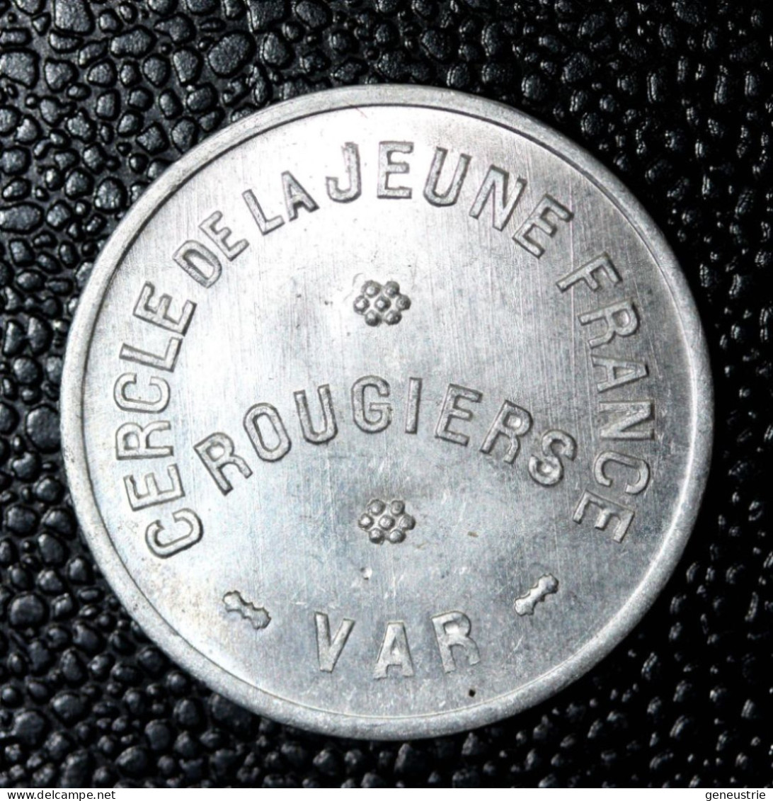 Jeton De Nécessité "5c / Cercle De La Jeune France - Rougiers - Var" - Noodgeld