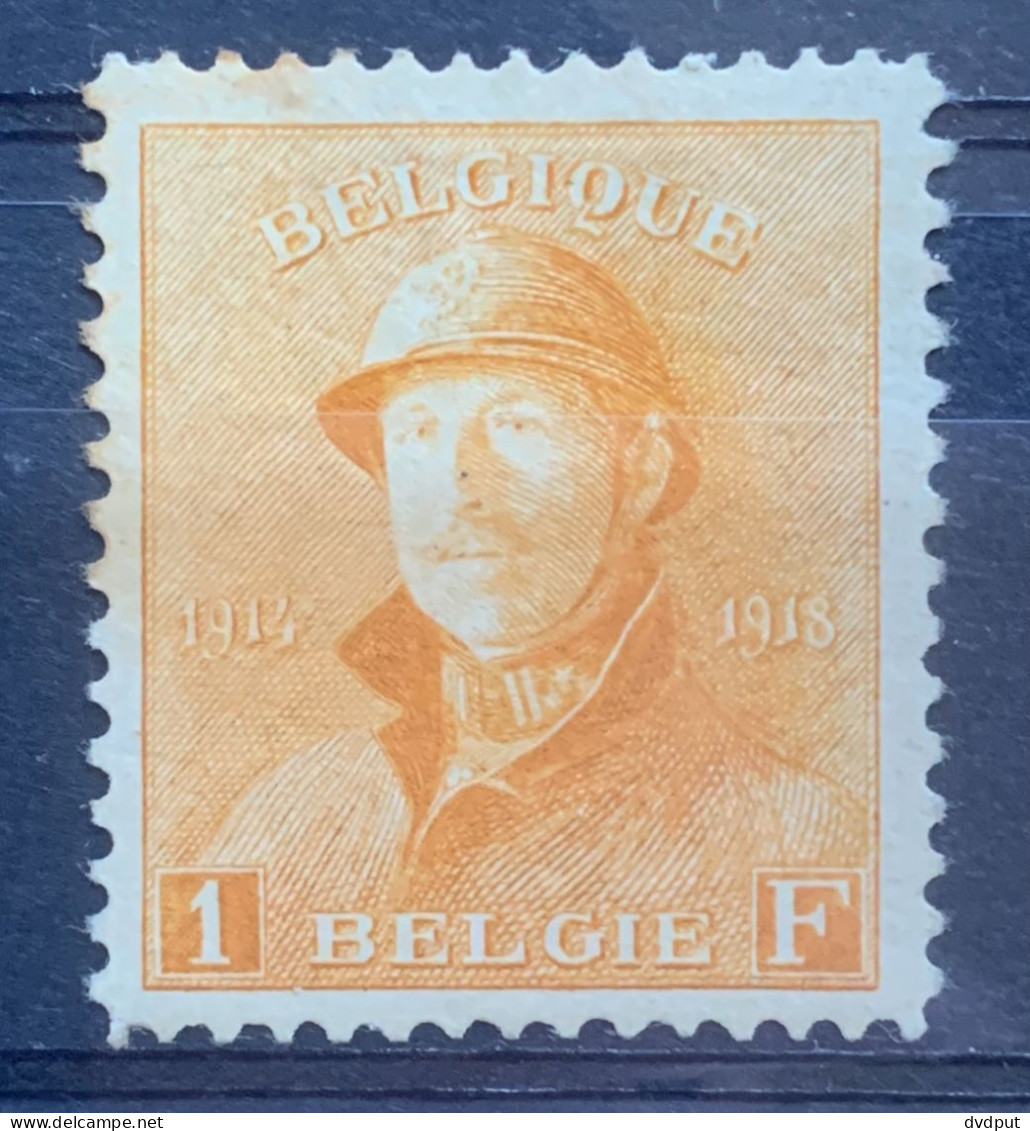 België, 1919, Nr 175, Ongebruikt *, Mooi Gecentreerd, OBP 55€ - 1919-1920 Trench Helmet