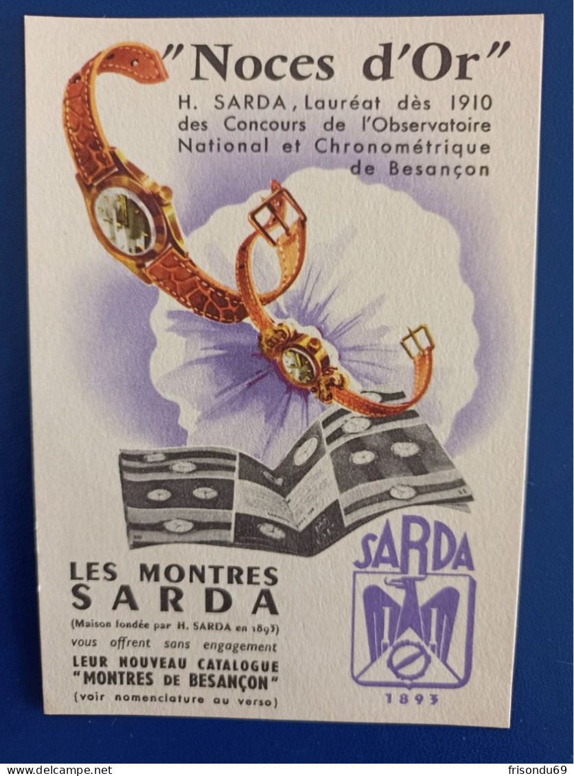 "Noces D'Or" . Les Montres Sarda. Besançon. - Reclame