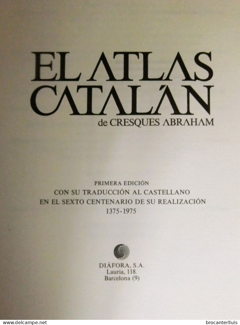 EL ATLAS CATALAN De CRESQUES ABRAHAM, 1375-1975 FACSIMIL - Geografía Y Viajes