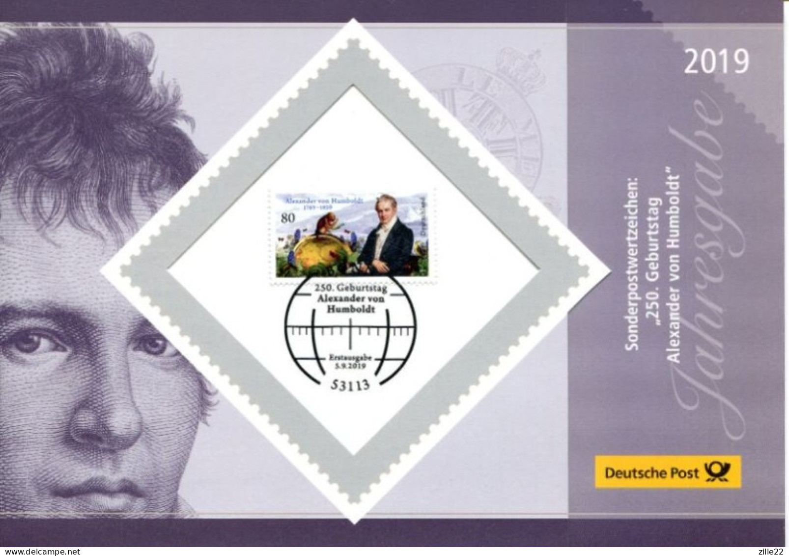 Germany Special FDC 2019 Issue In A5 Folder - Alexander Von Humboldt - 2011-…