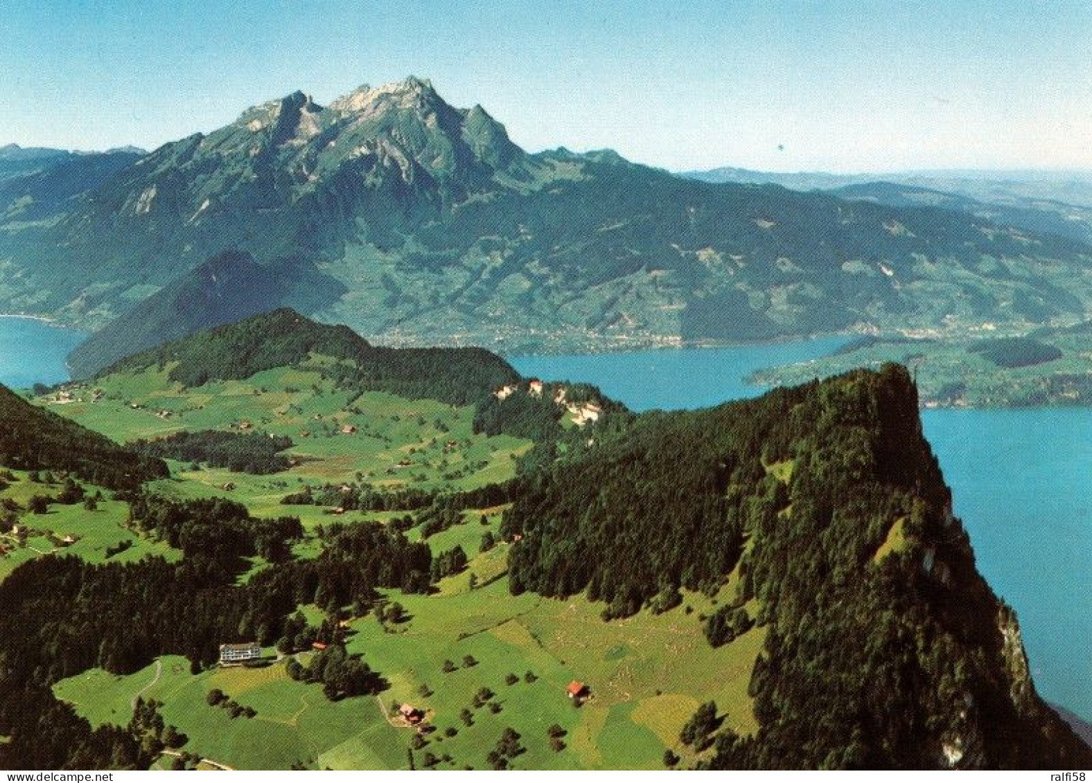 1 AK Schweiz * Bürgenstock-Hotels - Flugaufnahme Gegen Westen Mit Pilatus Der Berg Bürgenstock Liegt Im Kanton Nidwalden - Otros & Sin Clasificación