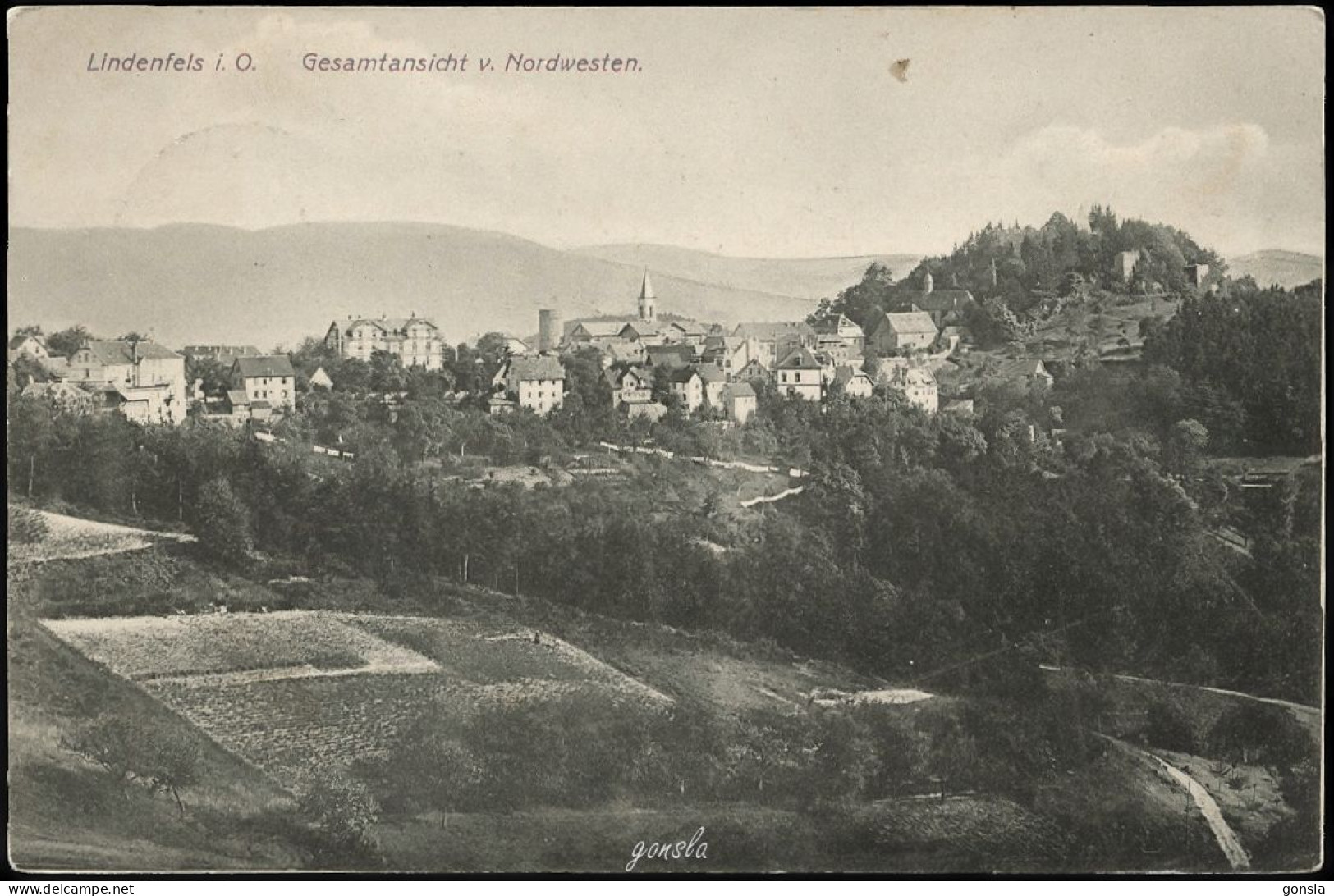 LINDENFELS 1903 "Gesamtanicht V. Nordwesten" - Darmstadt