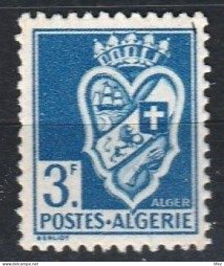 Année 1942-N°181 Neuf**MNH : Armoiries  D'Alger (3f.bleu) - Ungebraucht