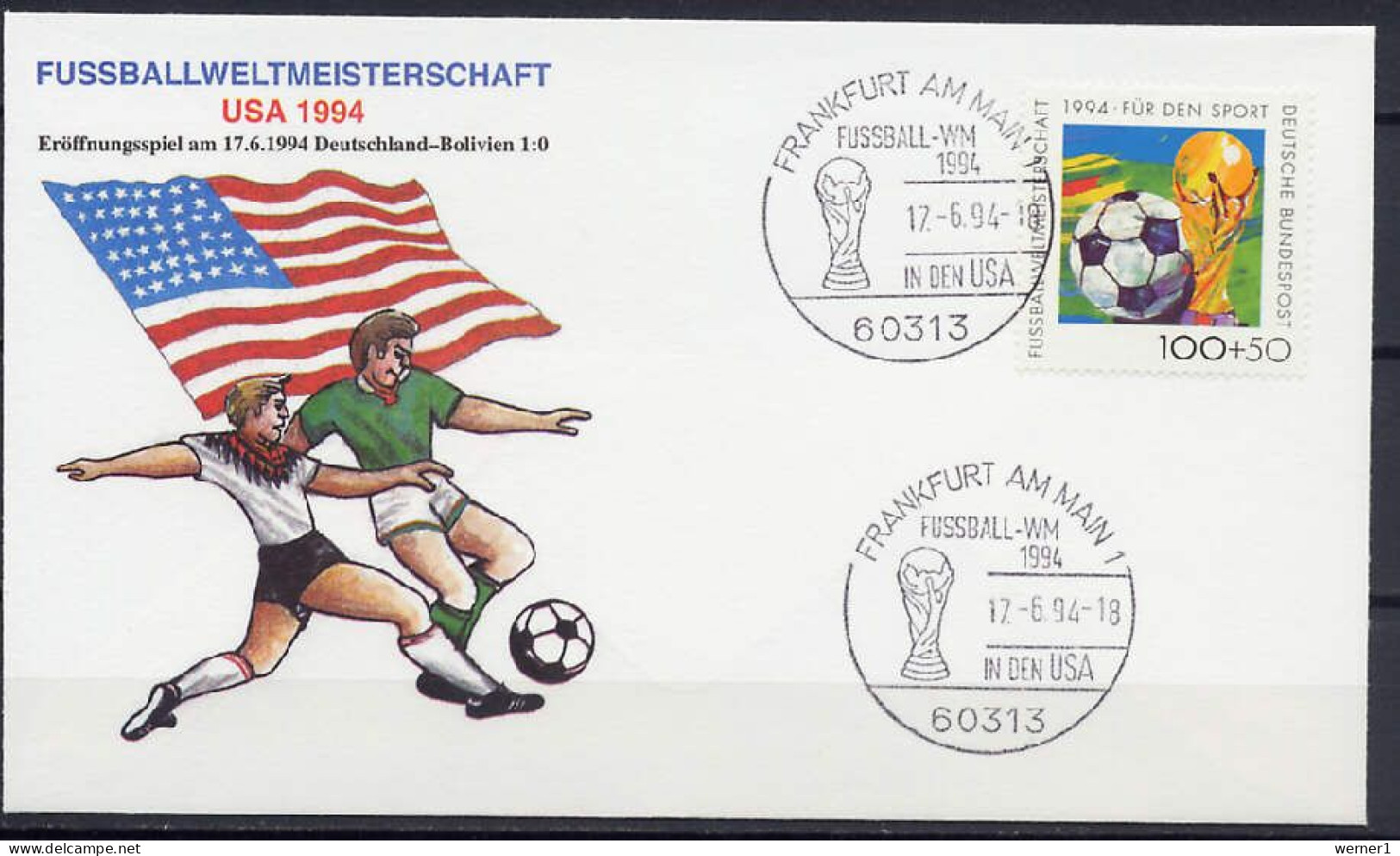 Germany 1994 Football Soccer World Cup Commemorative Cover - 1994 – États-Unis