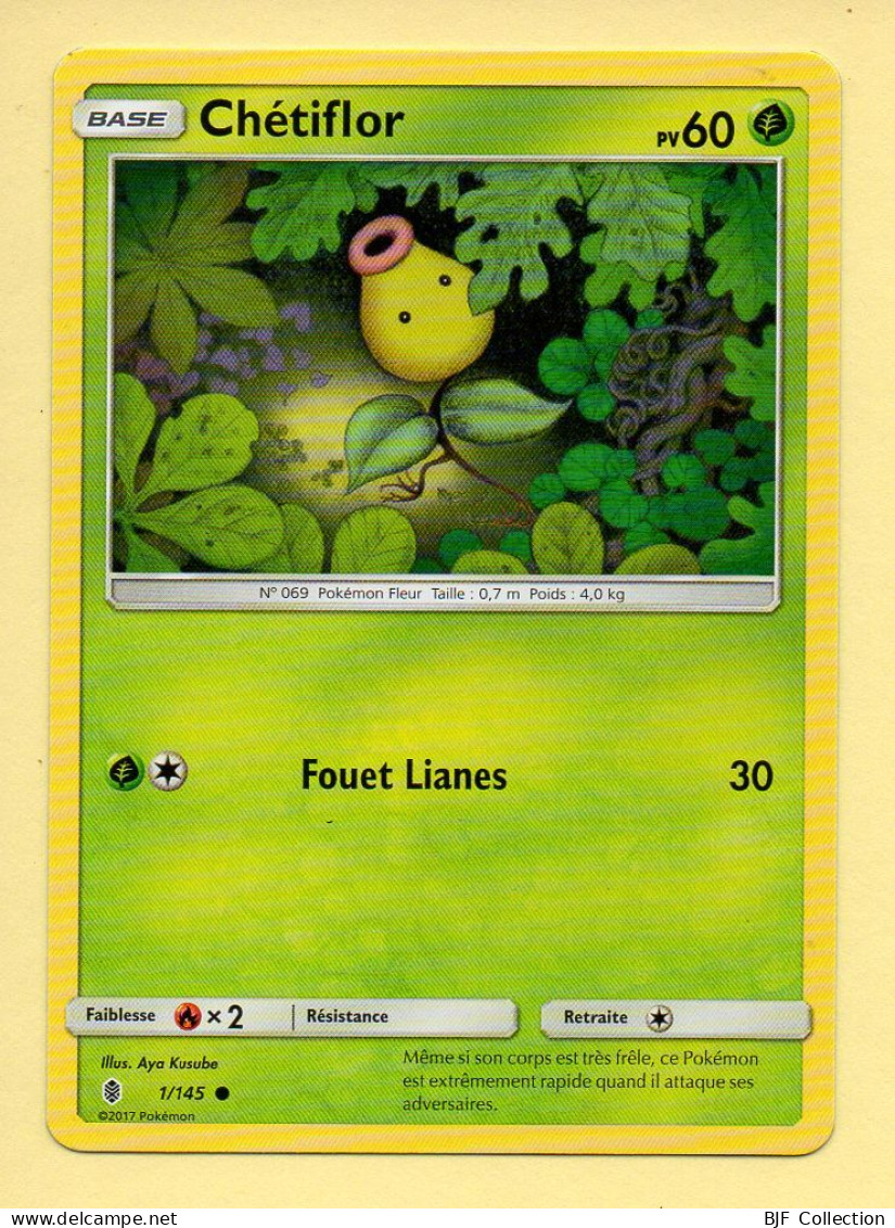 Pokémon N° 1/145 – CHETIFLOR / Soleil Et Lune - Gardiens Ascendants - Soleil & Lune