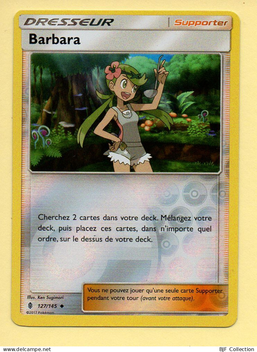Pokémon N° 127/145 – Dresseur / Supporter – BARBARA (Reverse) Soleil Et Lune - Gardiens Ascendants - Soleil & Lune