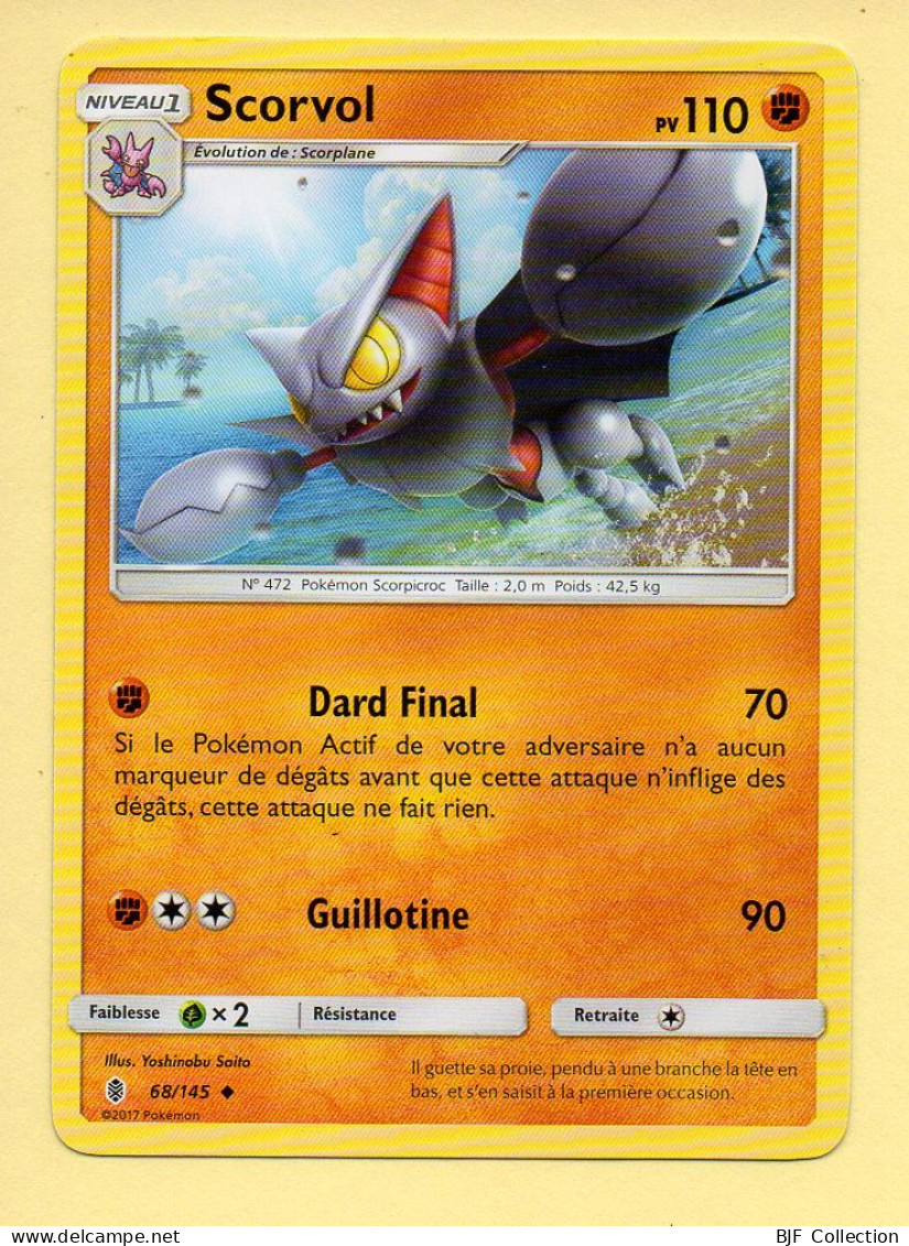 Pokémon N° 68/145 – SCORVOL / Soleil Et Lune - Gardiens Ascendants - Sol Y Luna