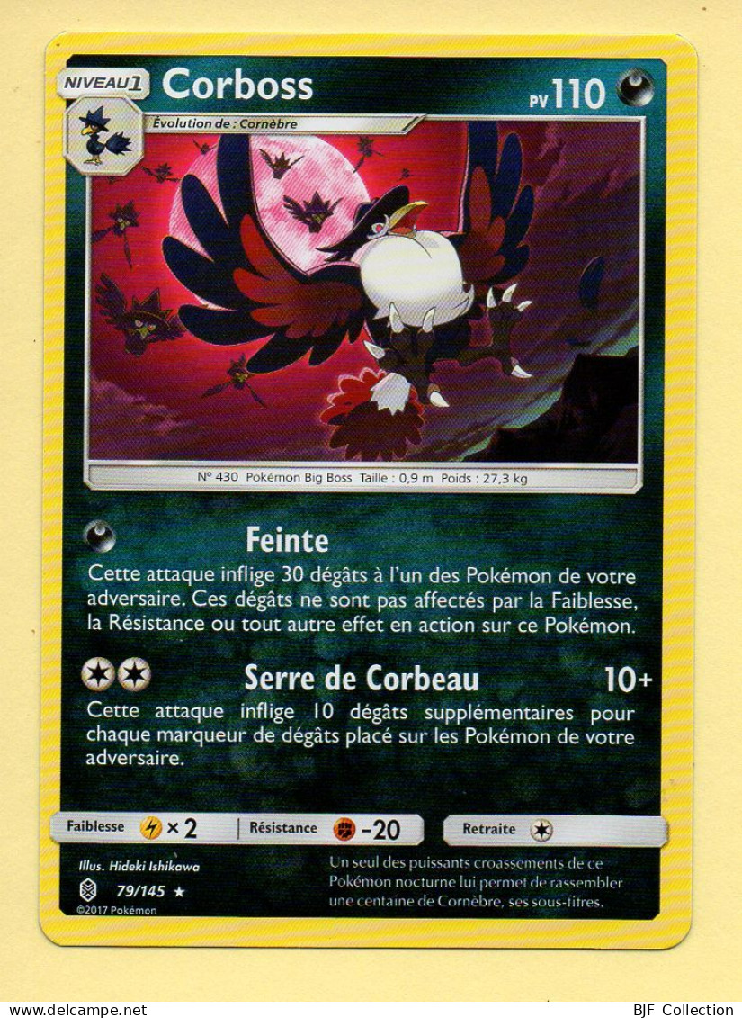 Pokémon N° 79/145 – CORBOSS (Rare) Soleil Et Lune - Gardiens Ascendants - Sol Y Luna