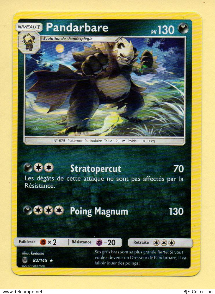 Pokémon N° 82/145 – PANDARBARE (Rare) Soleil Et Lune - Gardiens Ascendants - Sol Y Luna